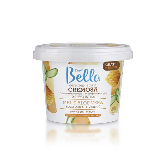 Cera Depilatória Depil Bella para Micro-Ondas Mel e Aloe Vera 200 g