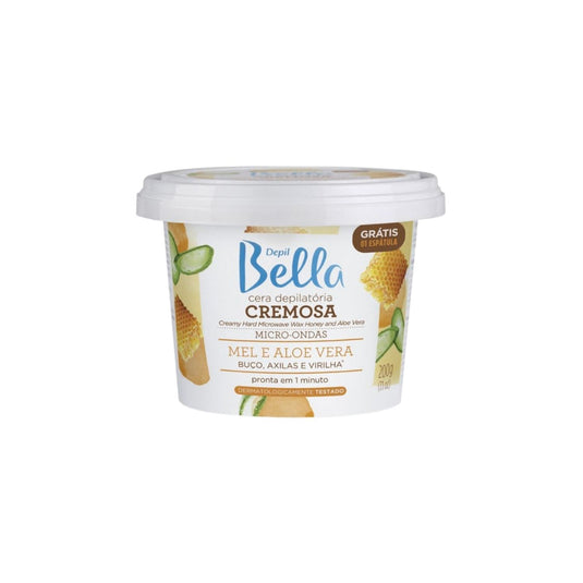 Cera Depilatória Depil Bella para Micro-Ondas Mel e Aloe Vera 200 g