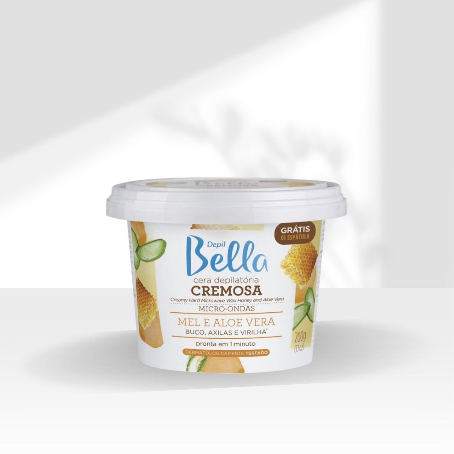 Cera Depilatória Depil Bella para Micro-Ondas Mel e Aloe Vera 200 g