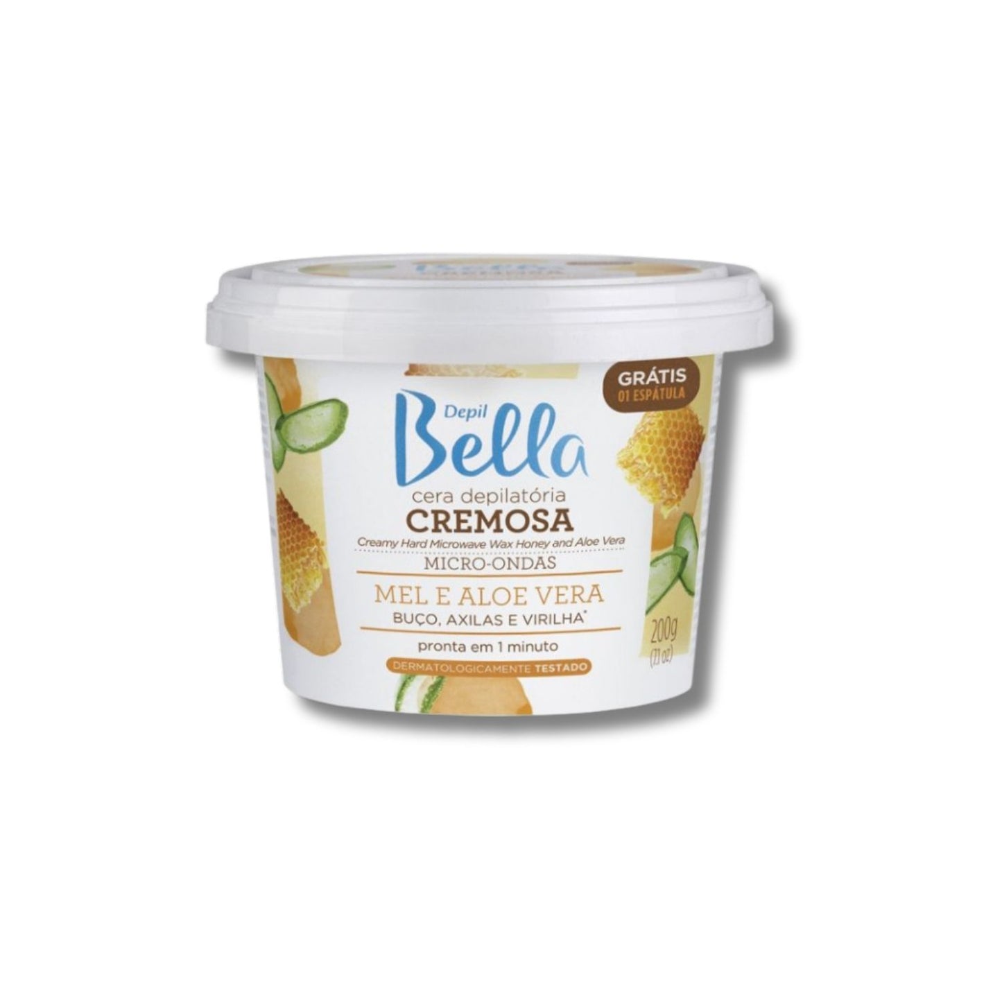 Cera Depilatória Depil Bella para Micro-Ondas Mel e Aloe Vera 200 g