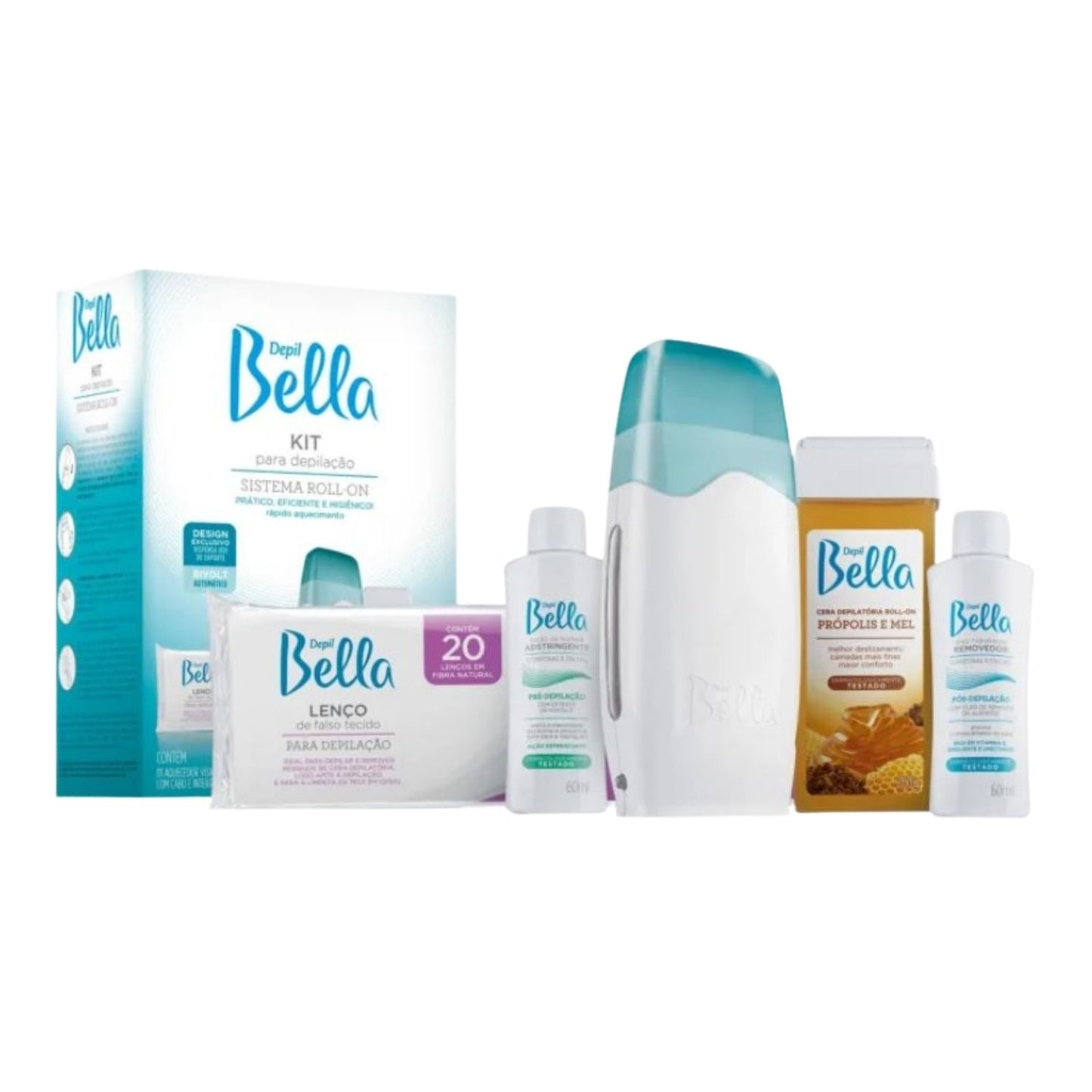 Kit Depil Bella Depilação Sistema Roll-on (5 Produtos)