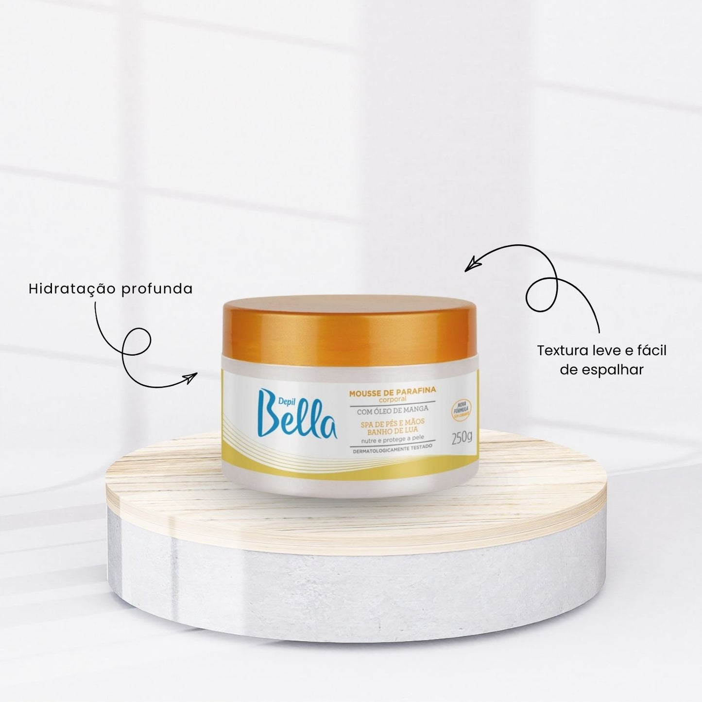 Depil Bella Mousse de Parafina Oleo de Manga 250 g