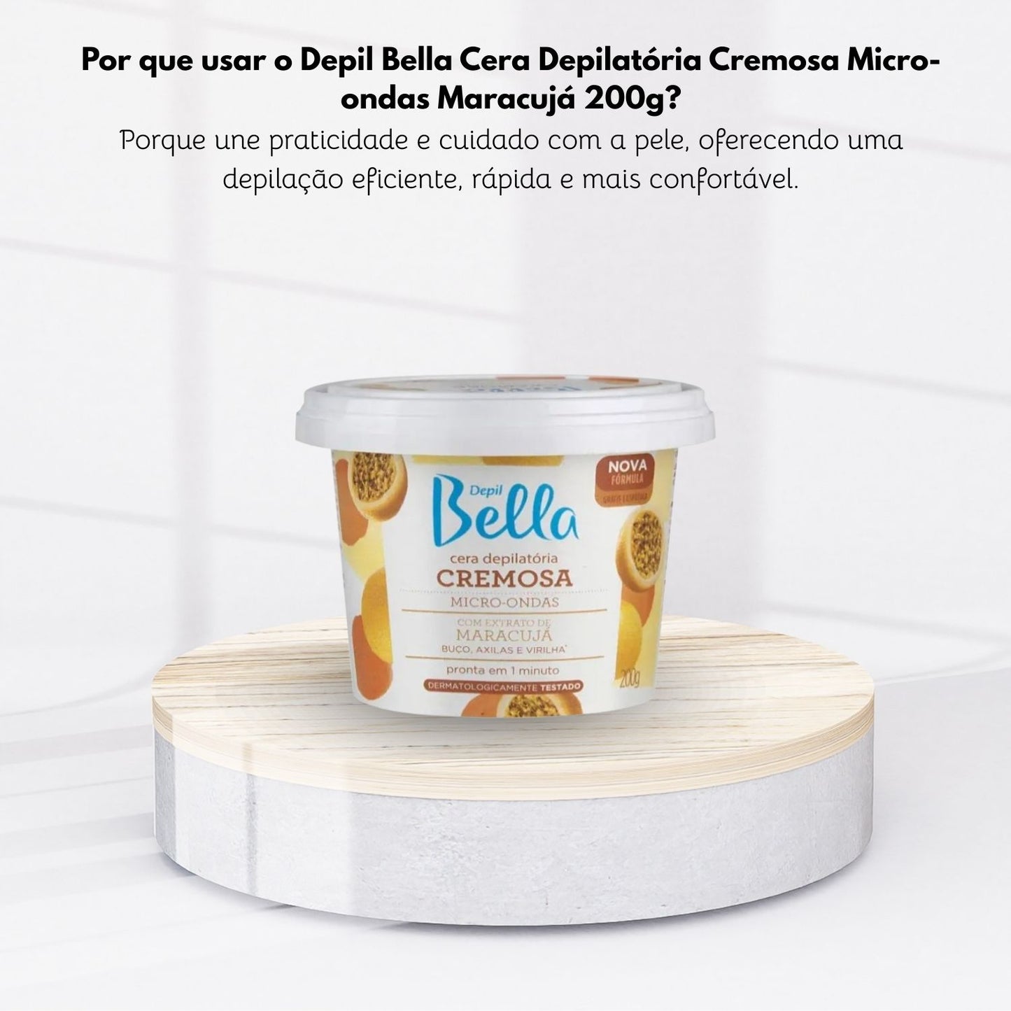 Cera Depilatória Depil Bella para Micro-Ondas Maracujá 200 g