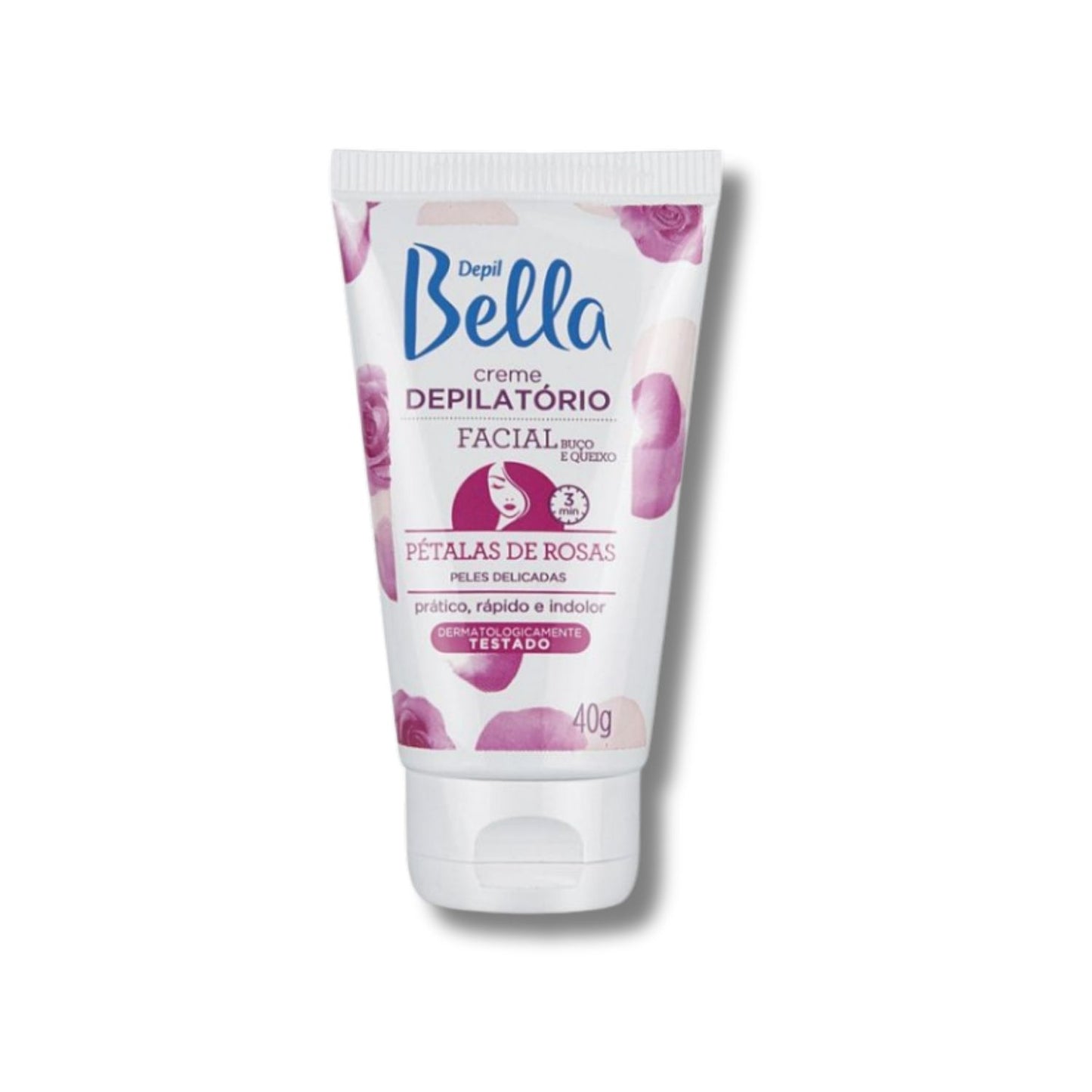 Depil Bella Creme Depilatório Facial Pétalas de Rosa 40 g