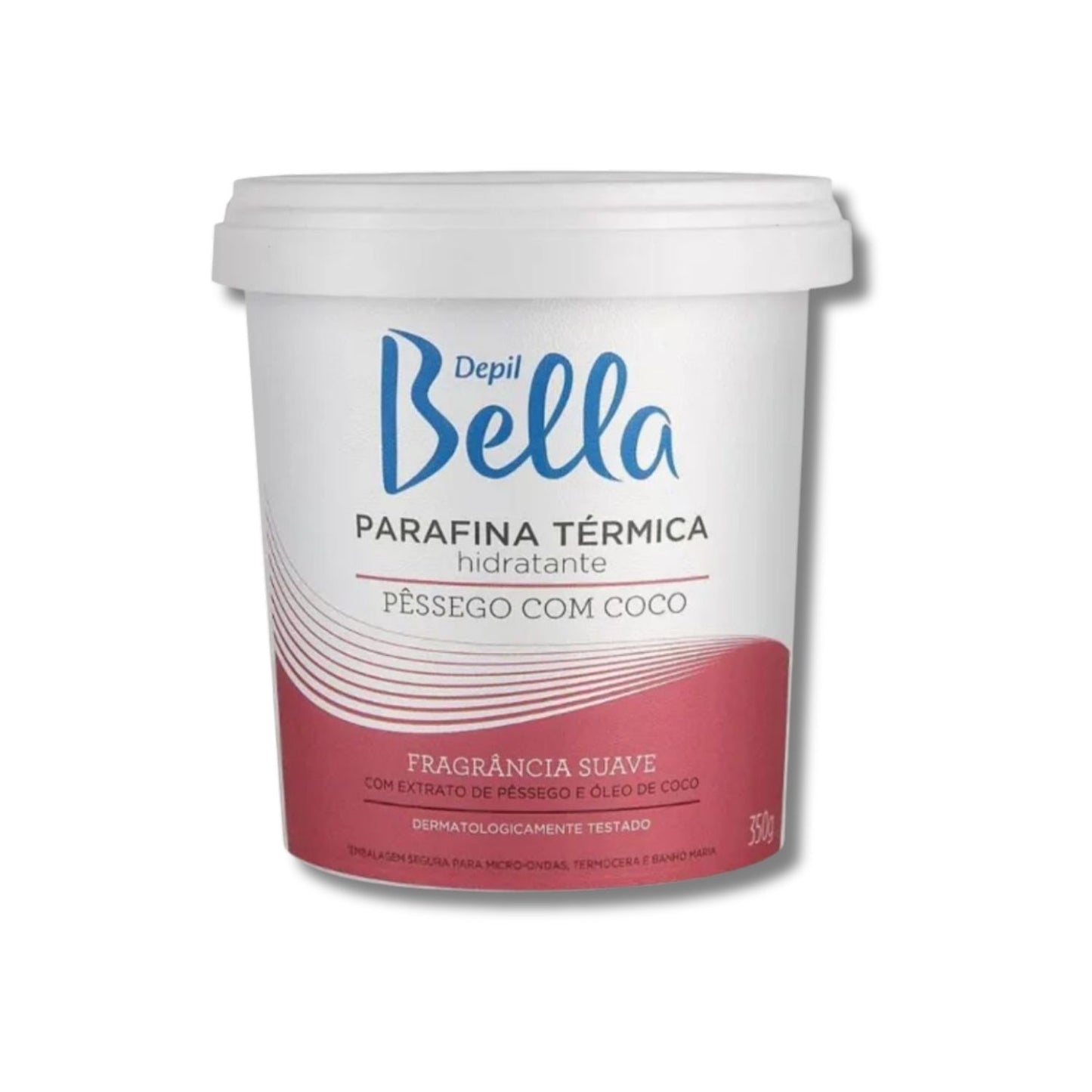 Depil Bella Parafina Térmica Hidratante Pêssego com Coco 350 g