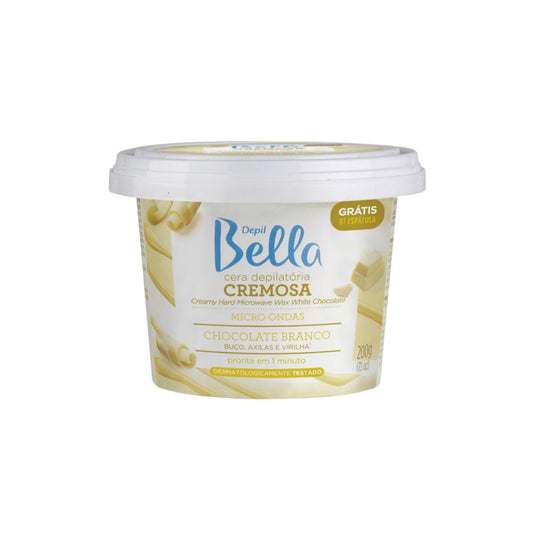 Cera Depilatória Depil Bella para Micro-Ondas Chocolate Branco 200 g