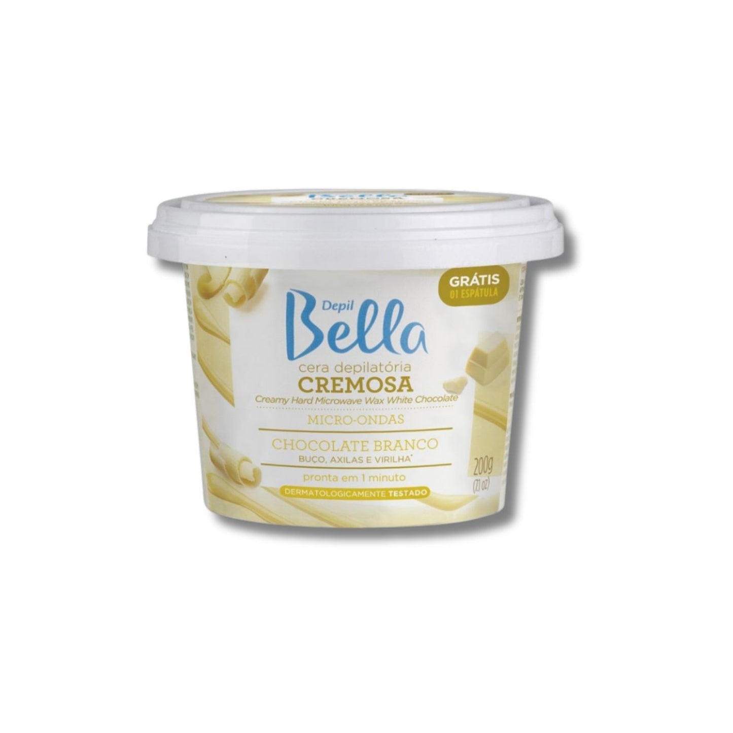 Cera Depilatória Depil Bella para Micro-Ondas Chocolate Branco 200 g