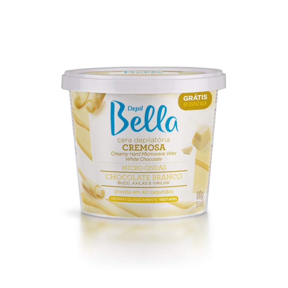 Cera Depilatória Depil Bella para Micro-Ondas Chocolate Branco 100 g