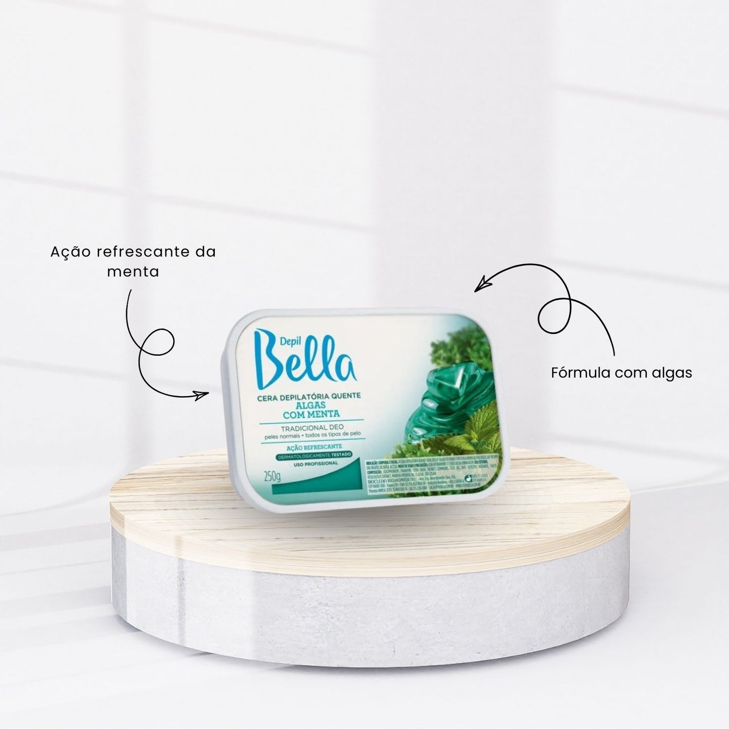 Cera Depilatória Depil Bella Algas com Menta 250 g