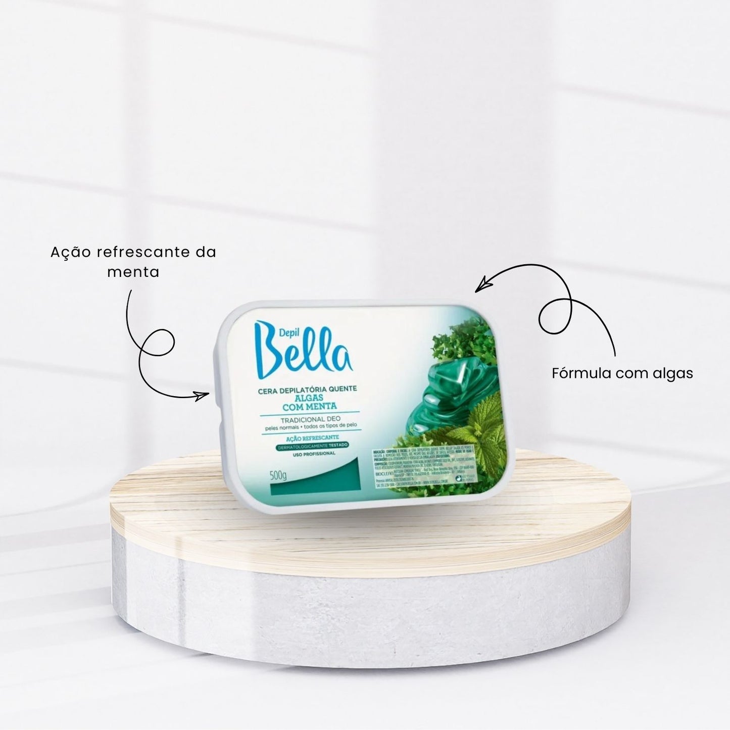 Cera Depilatória Depil Bella Algas com Menta 500 g