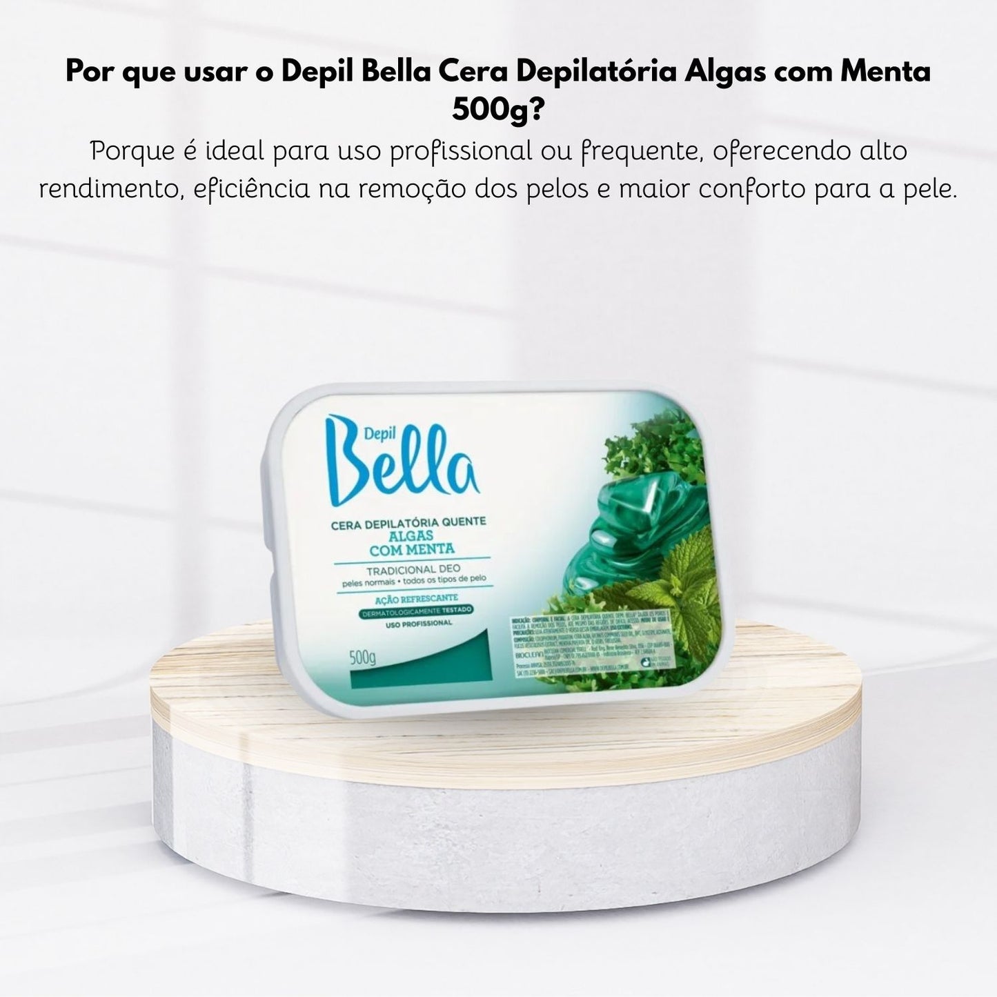 Cera Depilatória Depil Bella Algas com Menta 500 g