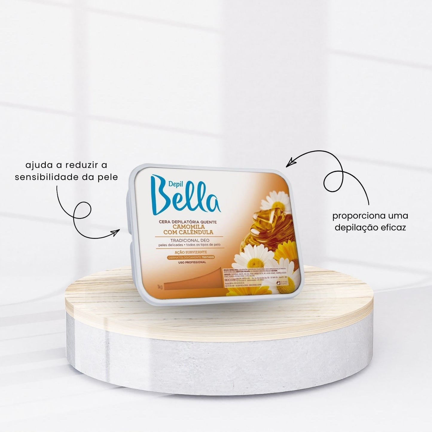 Cera Depilatória Depil Bella Camomila com Calêndula 1000 g