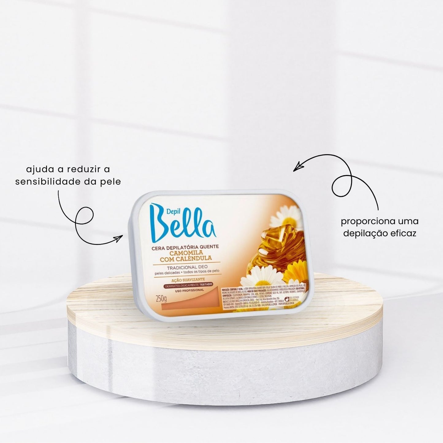 Cera Depilatória Depil Bella Camomila com Calêndula 250 g