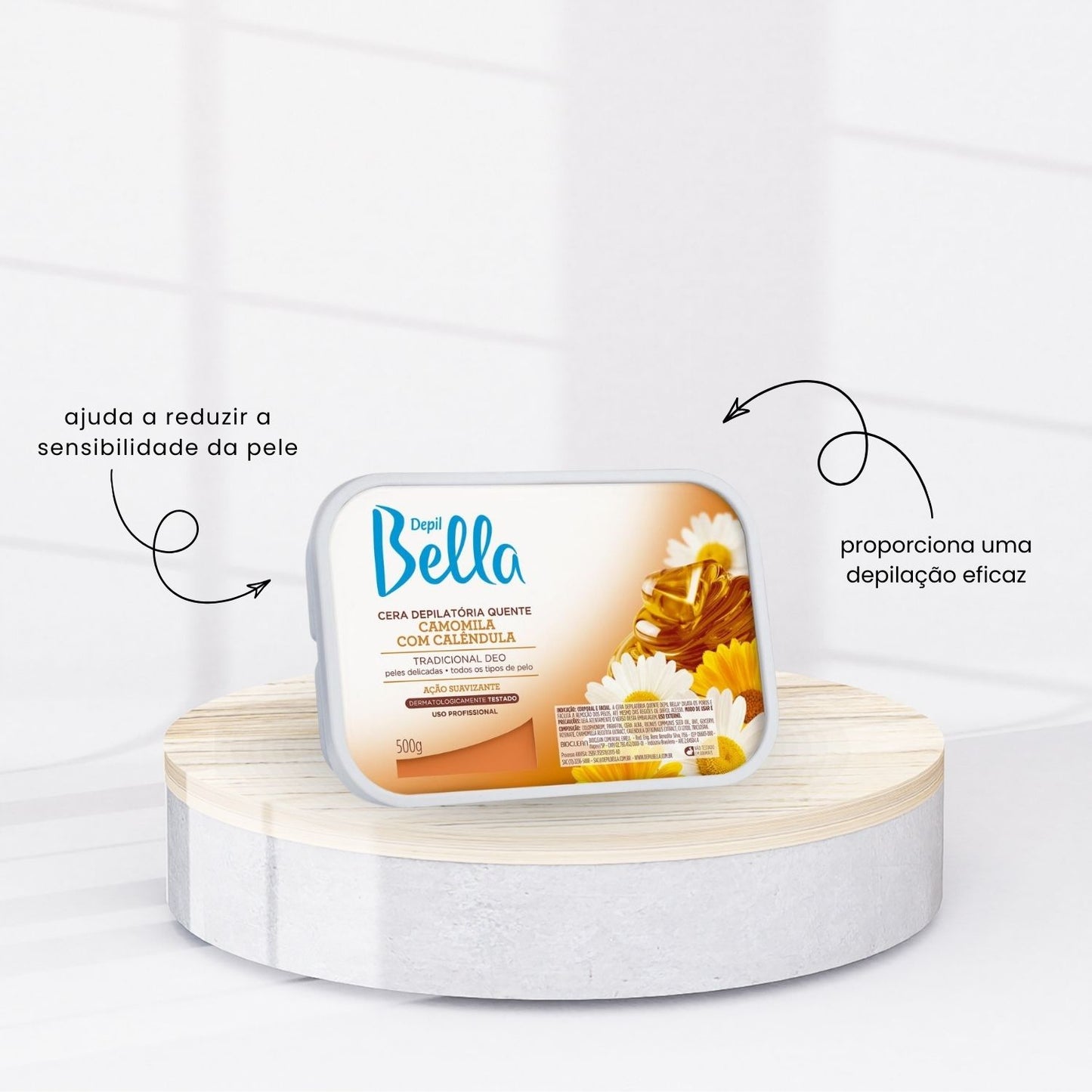 Cera Depilatória Depil Bella Camomila com Calêndula 500 g
