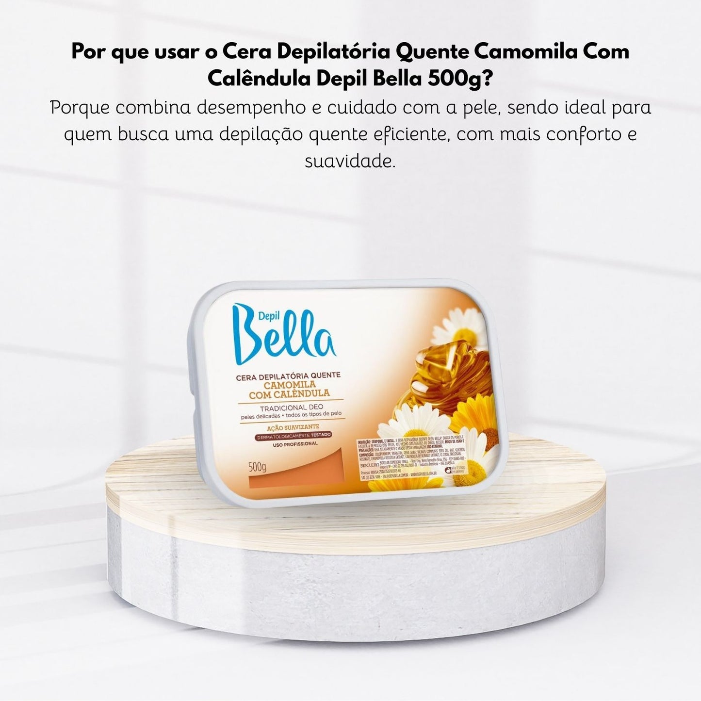 Cera Depilatória Depil Bella Camomila com Calêndula 500 g