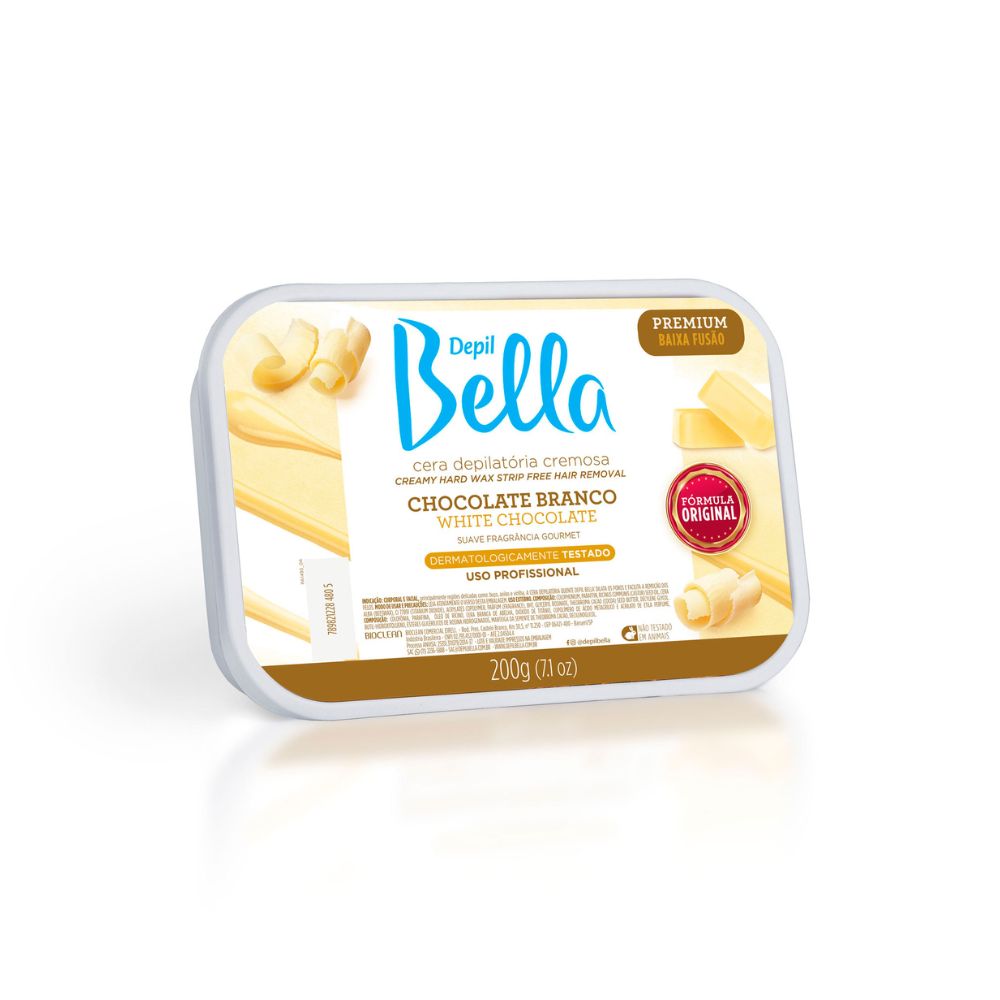 Cera Depilatória Depil Bella Chocolate Branco 200 g