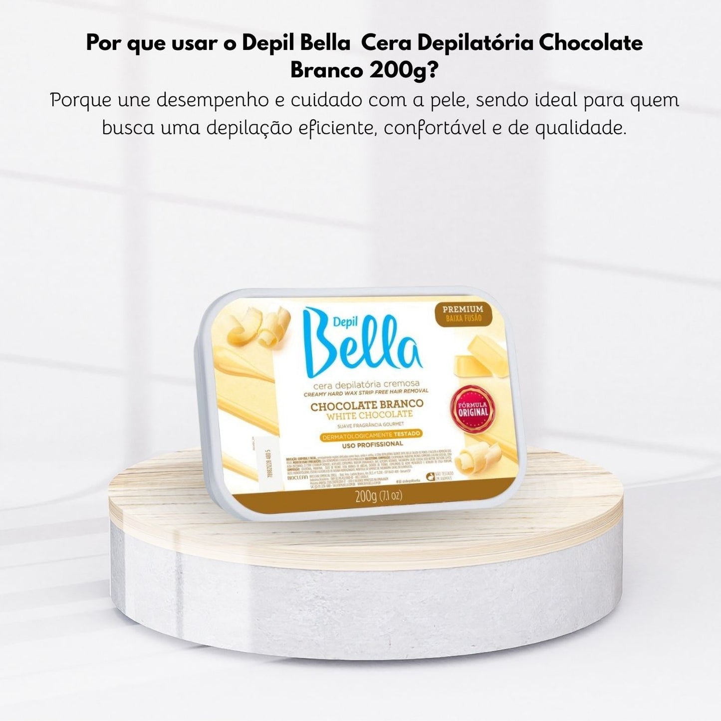 Cera Depilatória Depil Bella Chocolate Branco 200 g