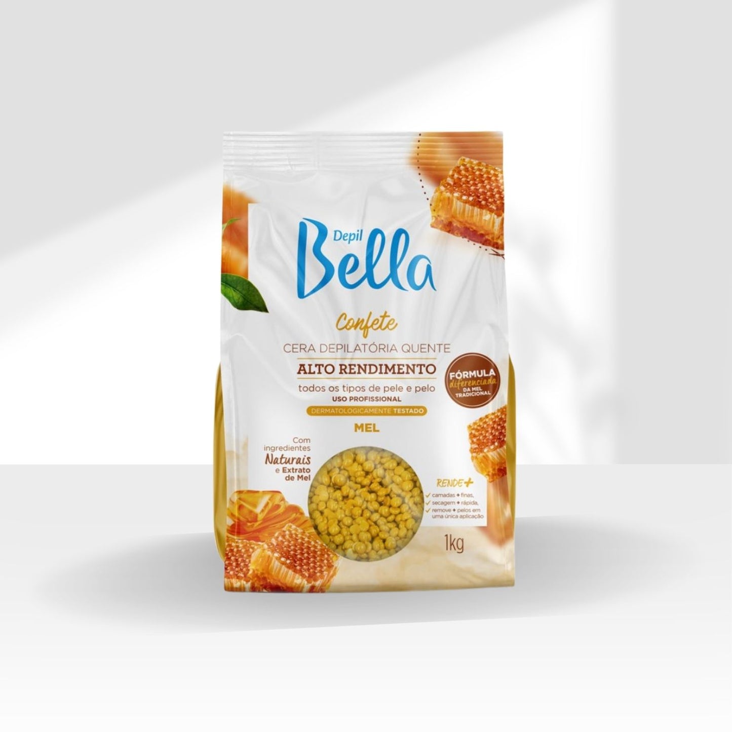 Cera Depilatória Depil Bella Quente Confete Mel 1000 g
