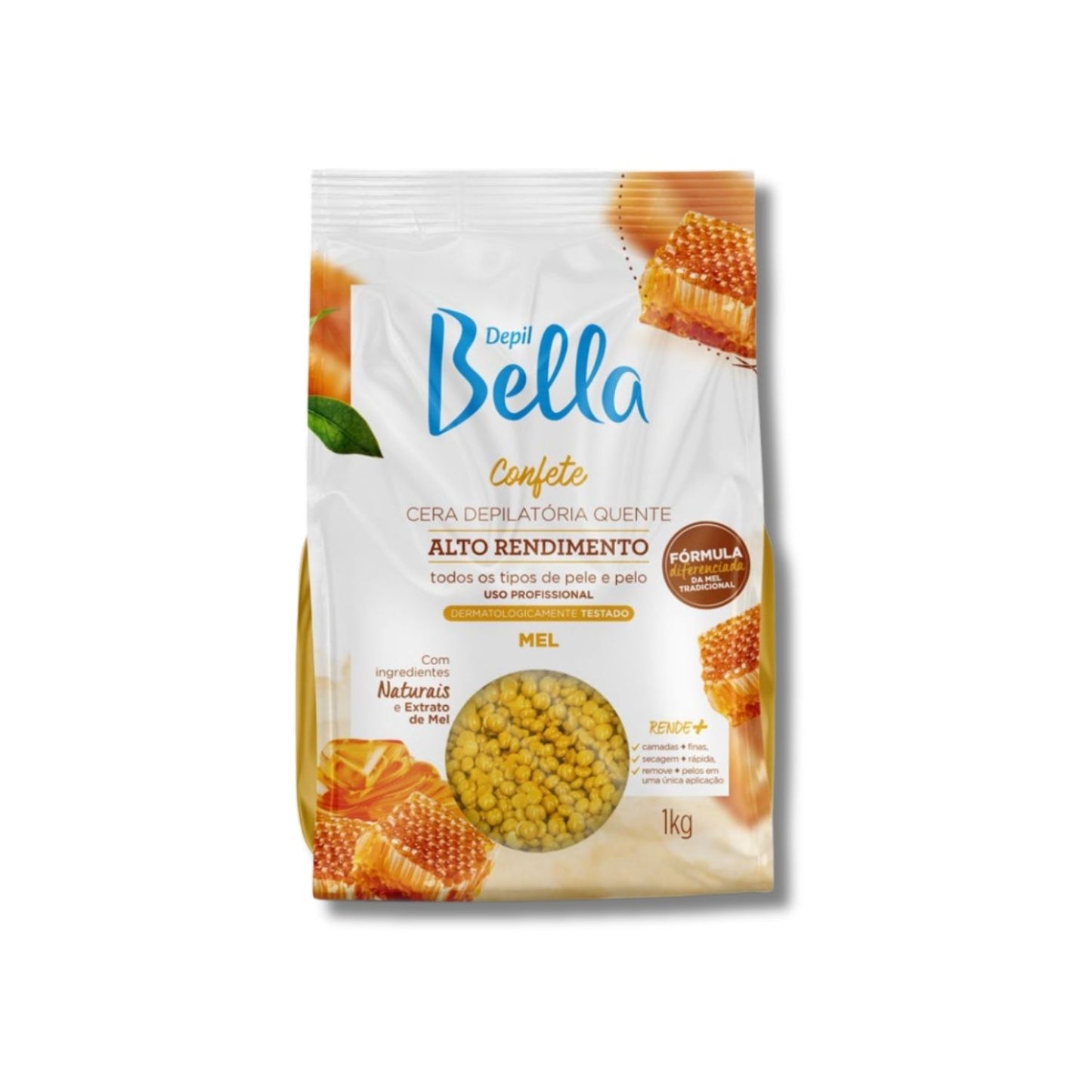 Cera Depilatória Depil Bella Quente Confete Mel 1000 g
