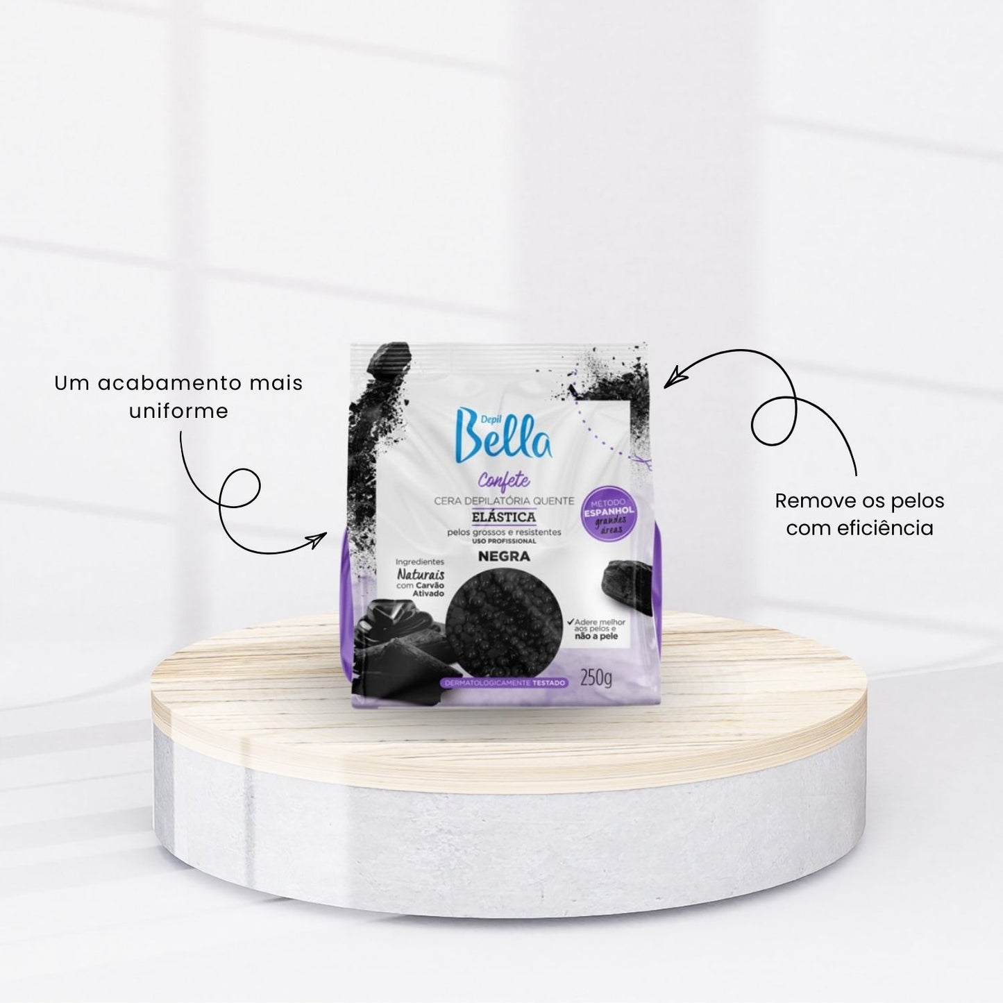 Cera Depilatória Depil Bella Quente Confete Negra 250 g