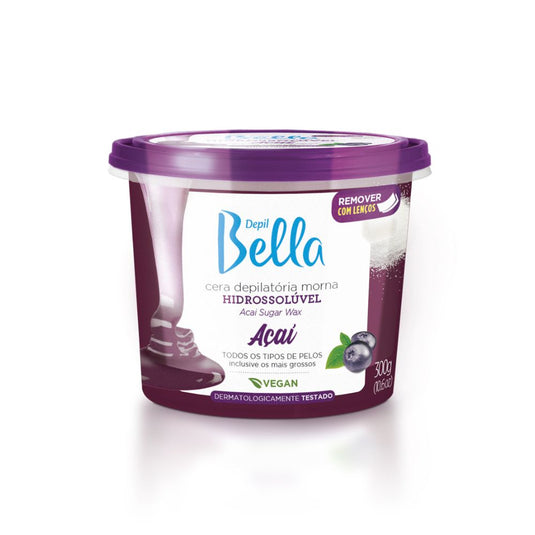 Cera Depilatória Depil Bella Morna Hidrossolúvel Açaí 300 g