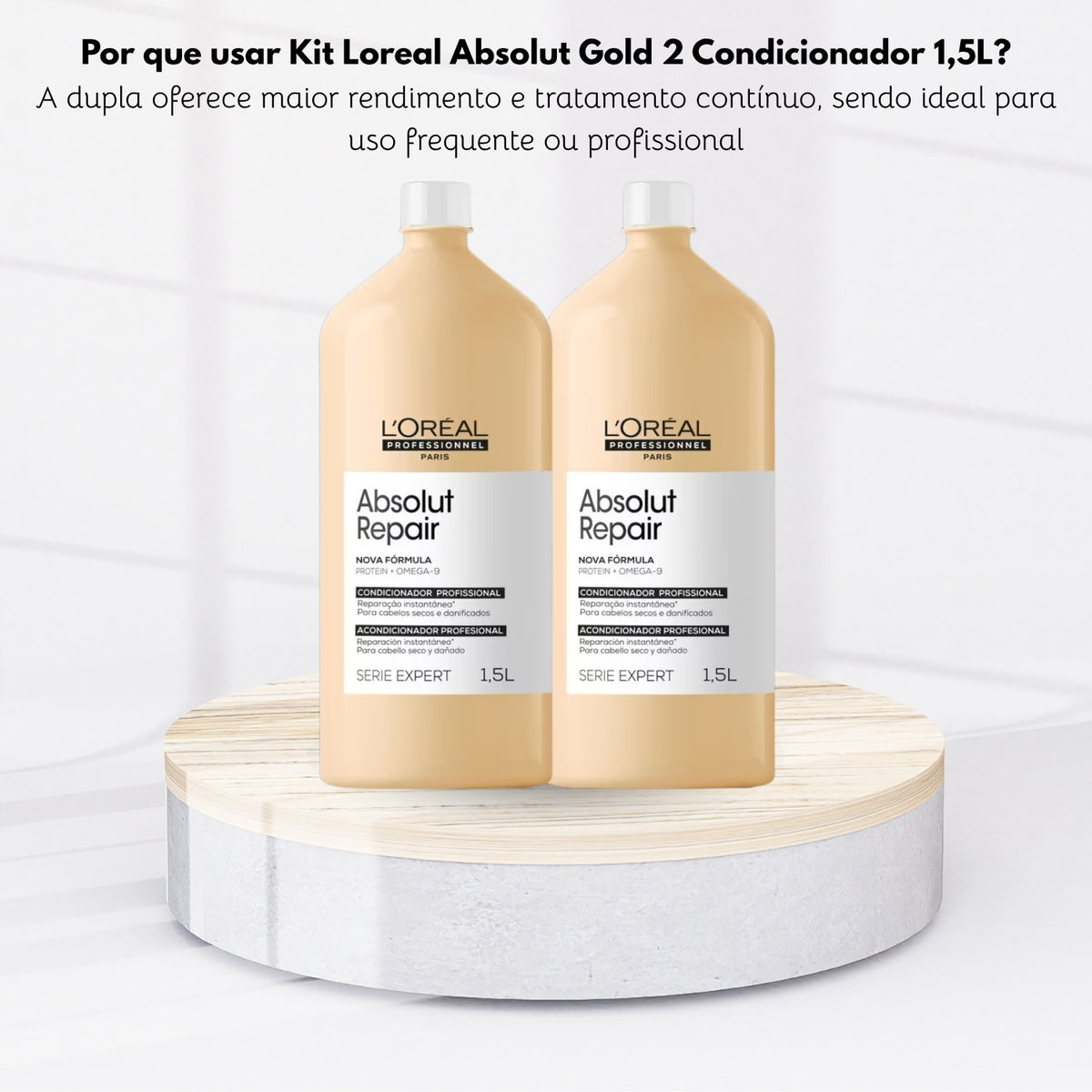 Kit Loreal Absolut Gold 2 Condicionador 1,5L