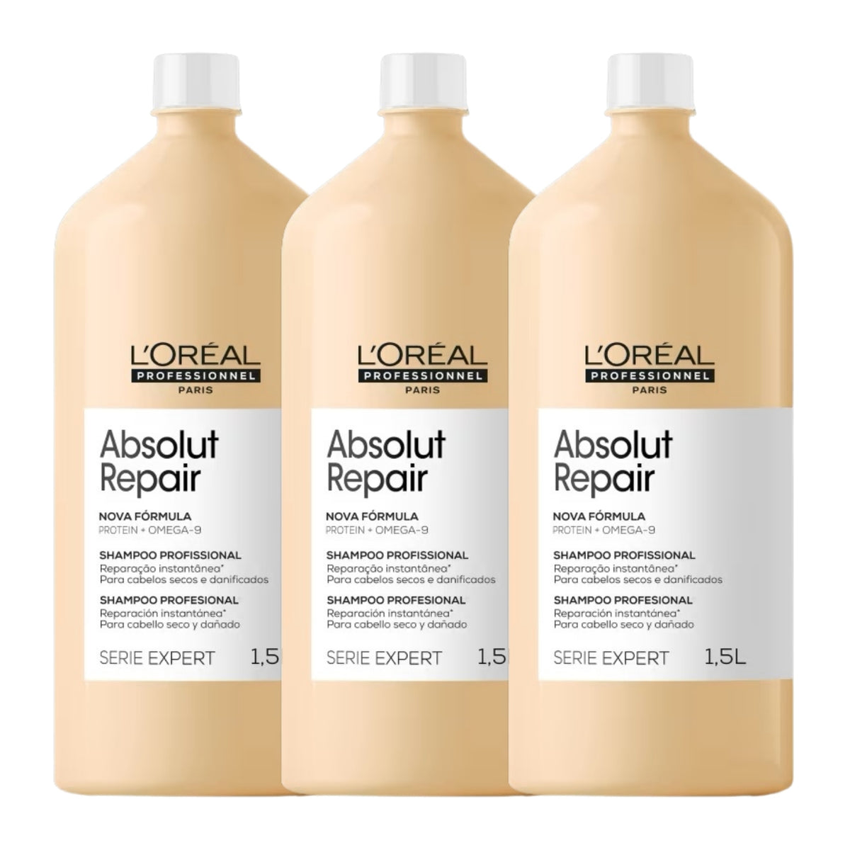 Kit Loreal Absolut Repair Gold Quinoa 3 Shampoo 1,5L