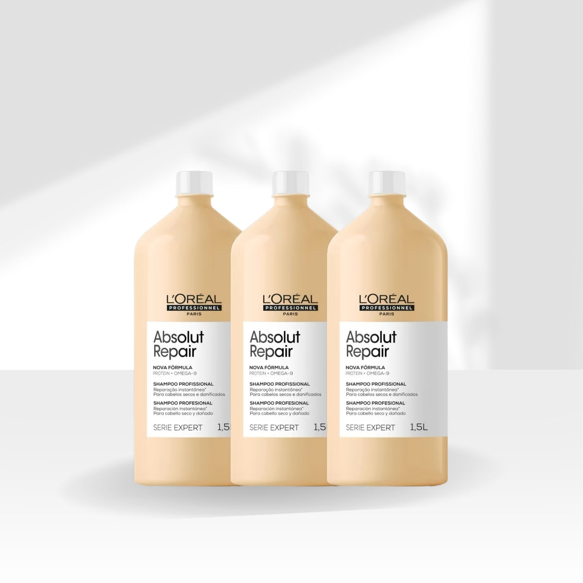 Kit Loreal Absolut Repair Gold Quinoa 3 Shampoo 1,5L