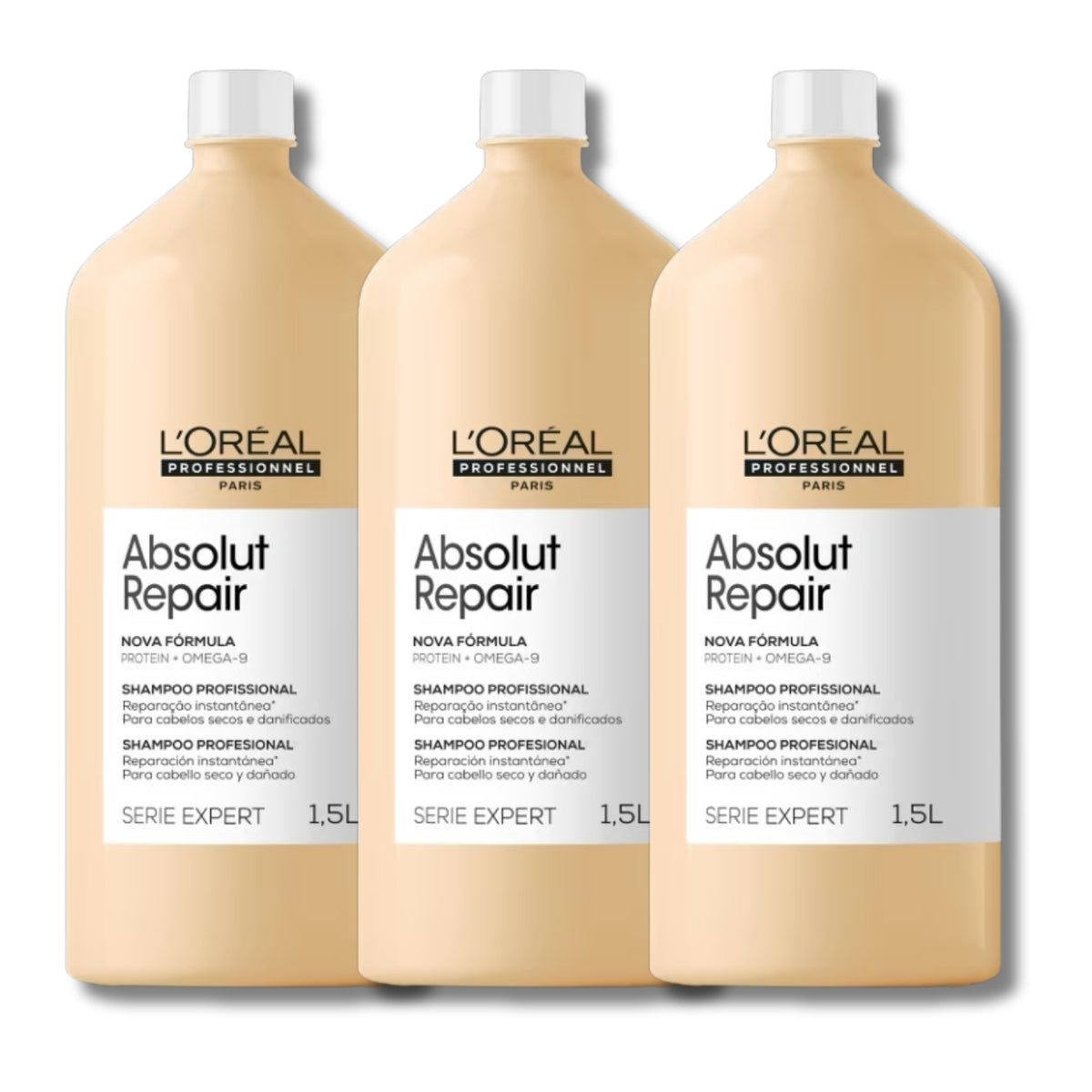 Kit Loreal Absolut Repair Gold Quinoa 3 Shampoo 1,5L