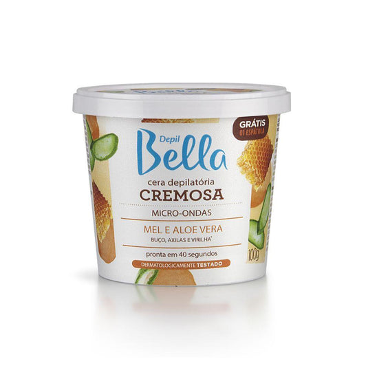Cera Depilatória Depil Bella para Micro-Ondas Mel e Aloe Vera 100 g