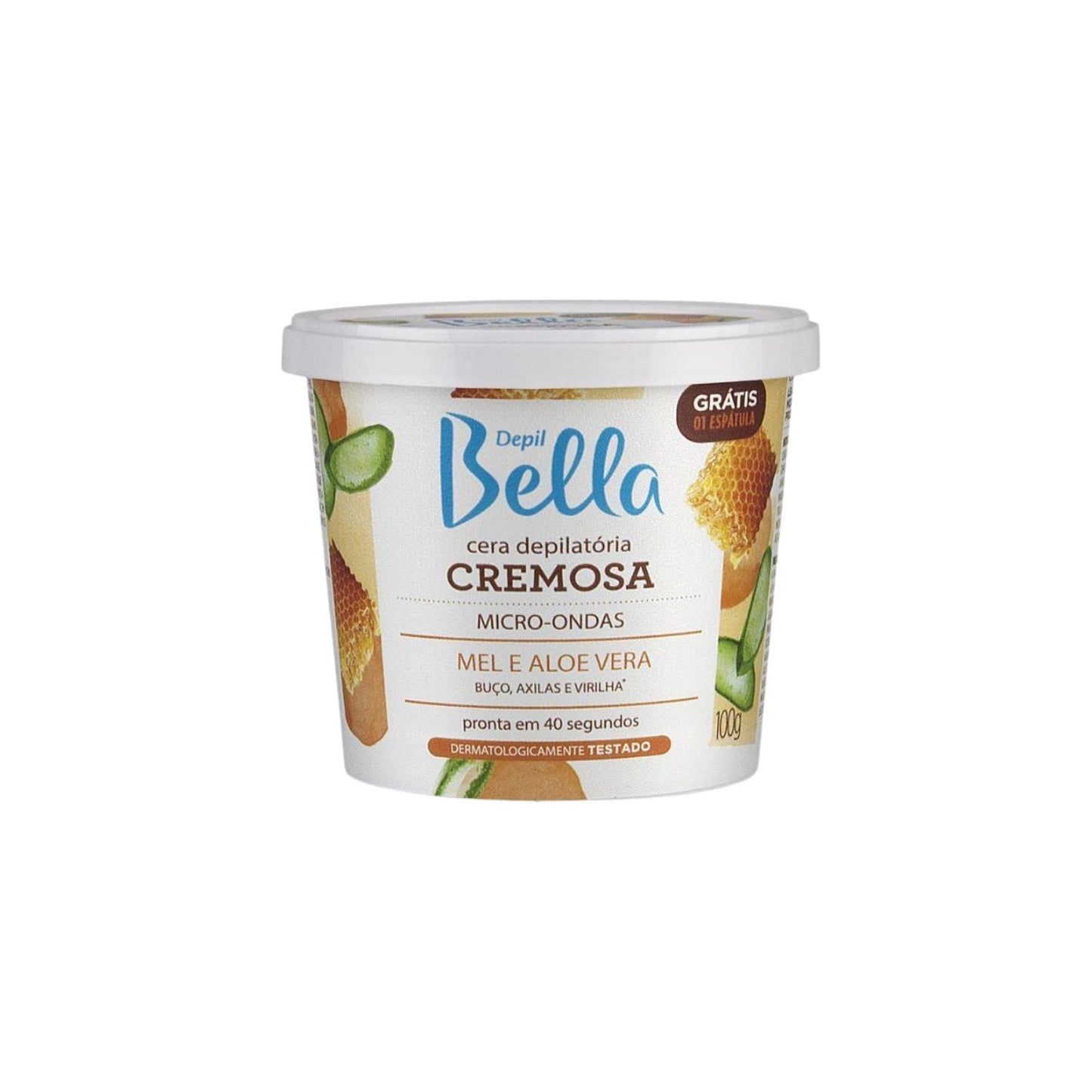 Cera Depilatória Depil Bella para Micro-Ondas Mel e Aloe Vera 100 g