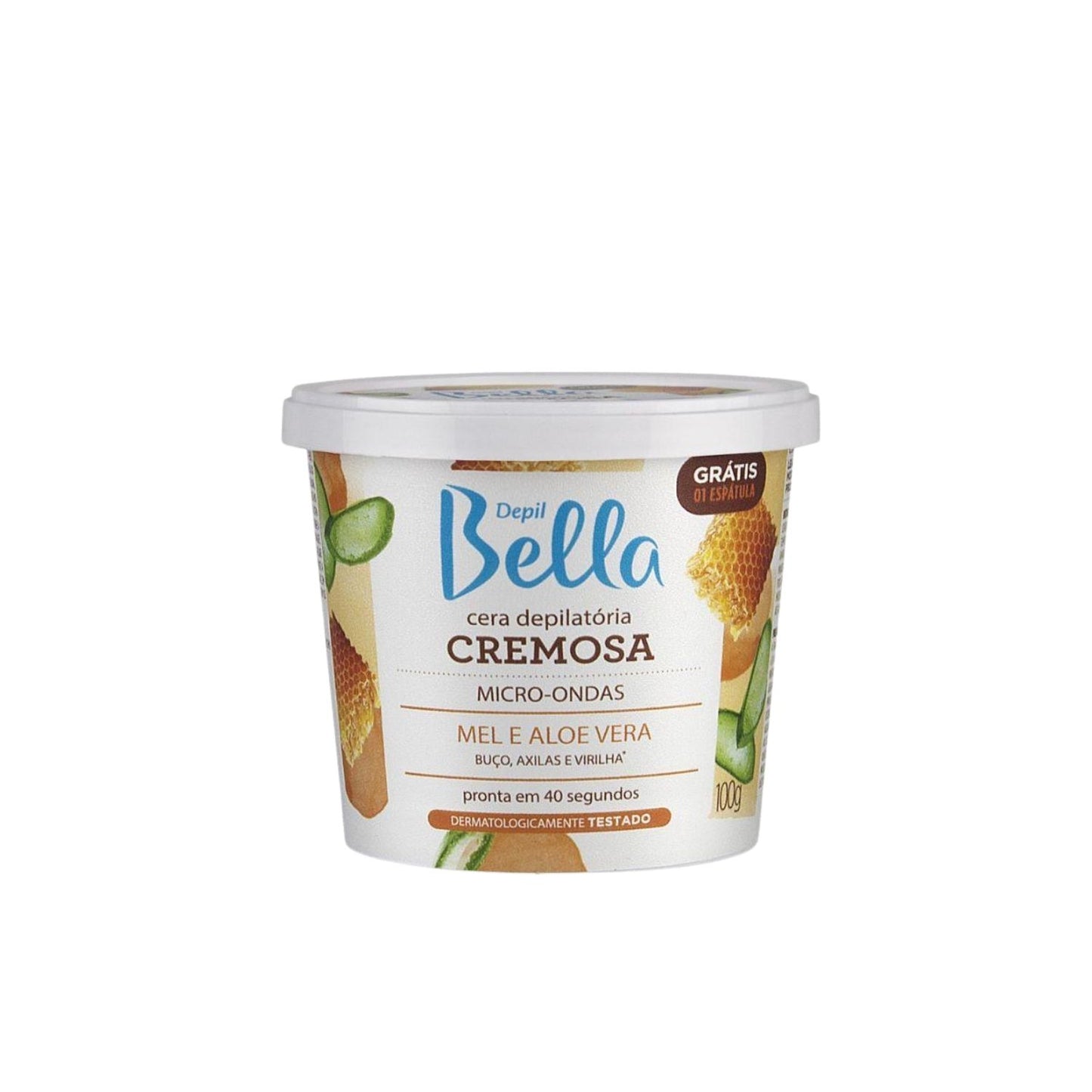 Cera Depilatória Depil Bella para Micro-Ondas Mel e Aloe Vera 100 g