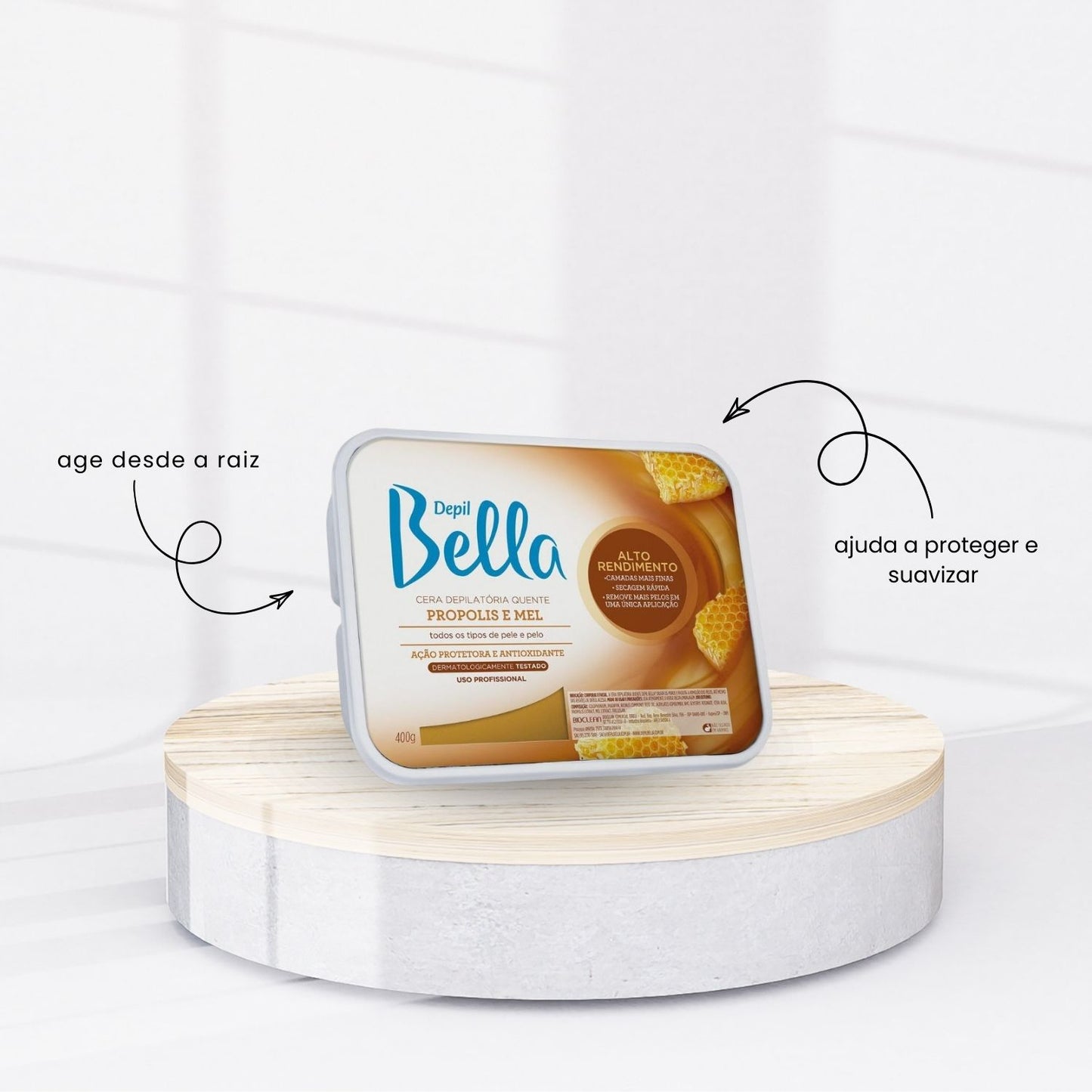 Cera Depilatória Depil Bella Própolis e Mel 400 g