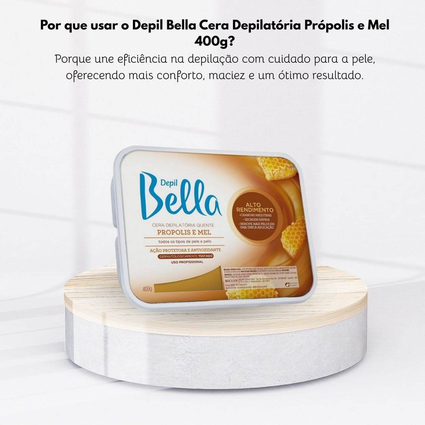 Cera Depilatória Depil Bella Própolis e Mel 400 g