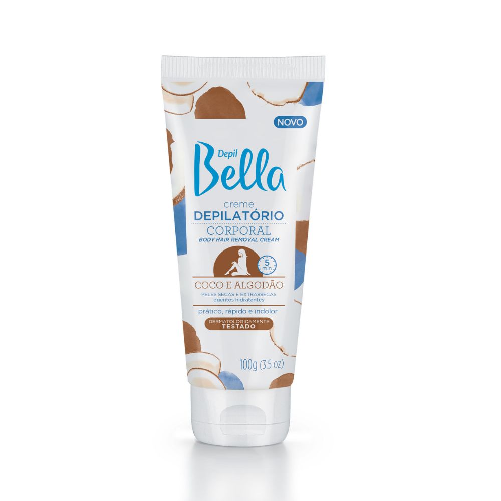 Depil Bella Creme Depilatório Corporal Coco e Algodão 100 g