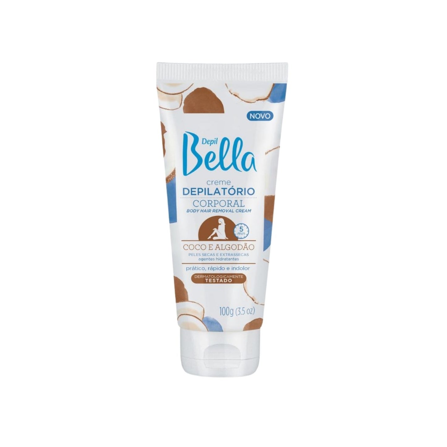 Depil Bella Creme Depilatório Corporal Coco e Algodão 100 g