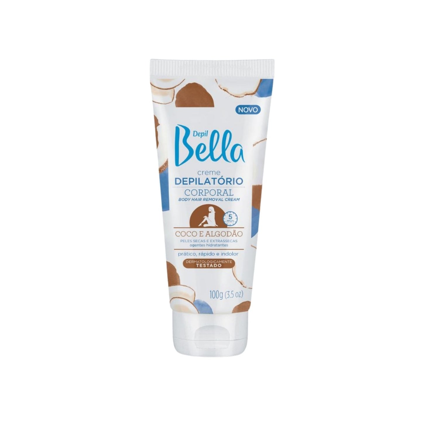 Depil Bella Creme Depilatório Corporal Coco e Algodão 100 g
