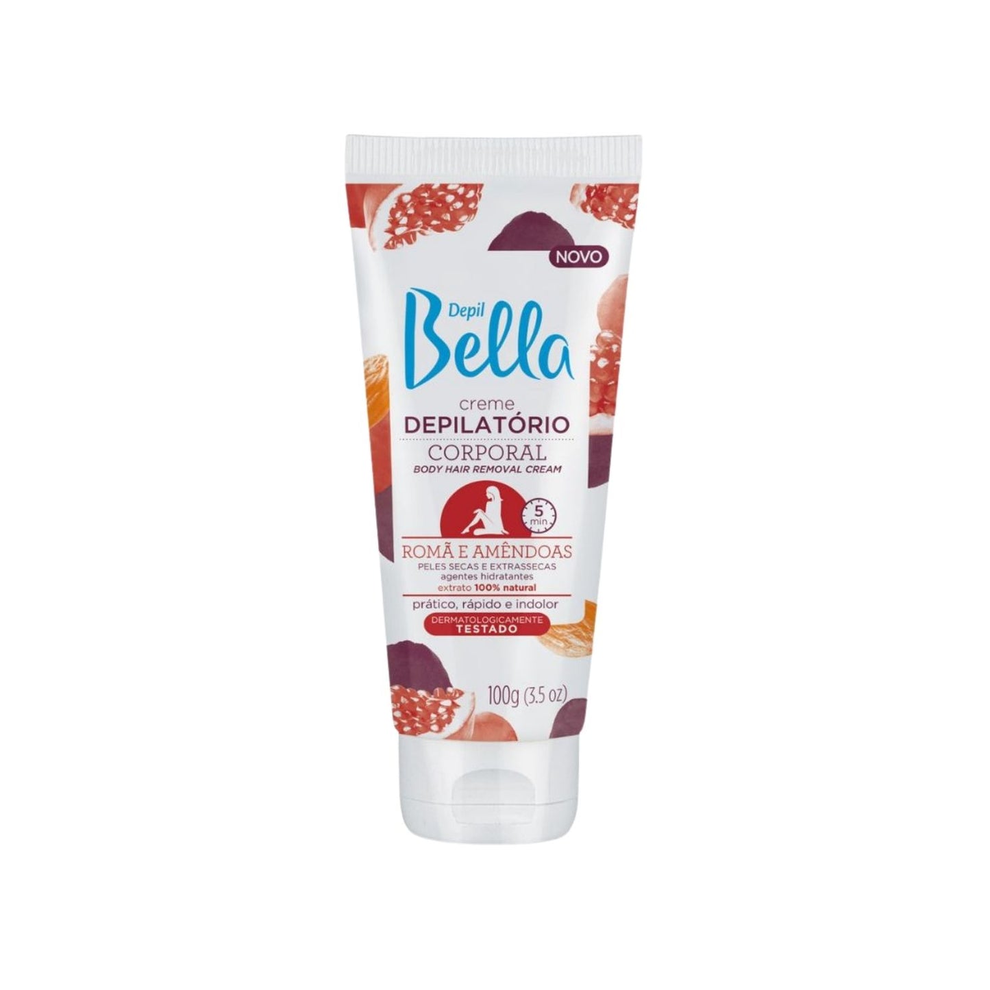 Depil Bella Creme Depilatório Corporal Romã e Amêndoas 100 g