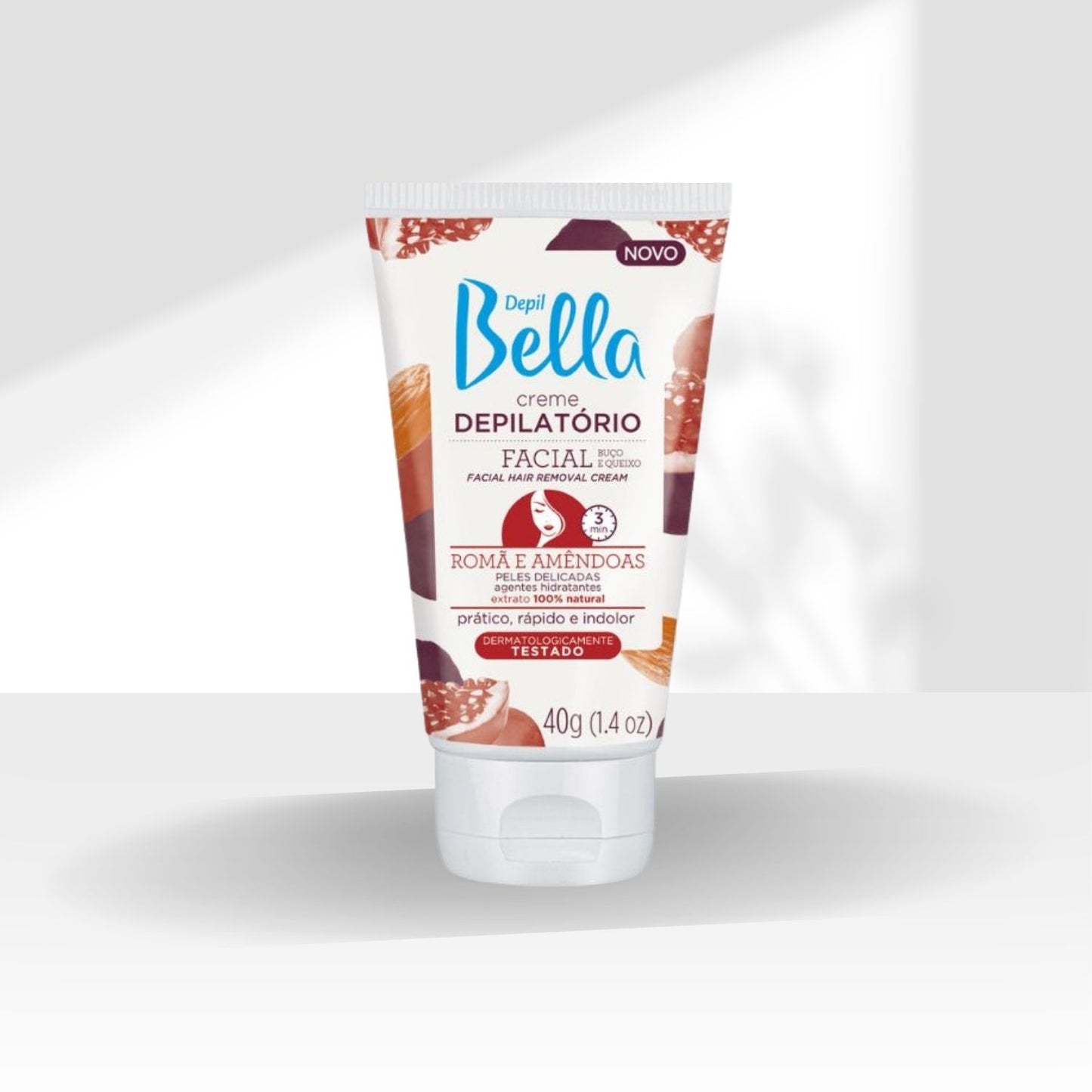Depil Bella Creme Depilatório Facial Romã e Amêndoas 40 g