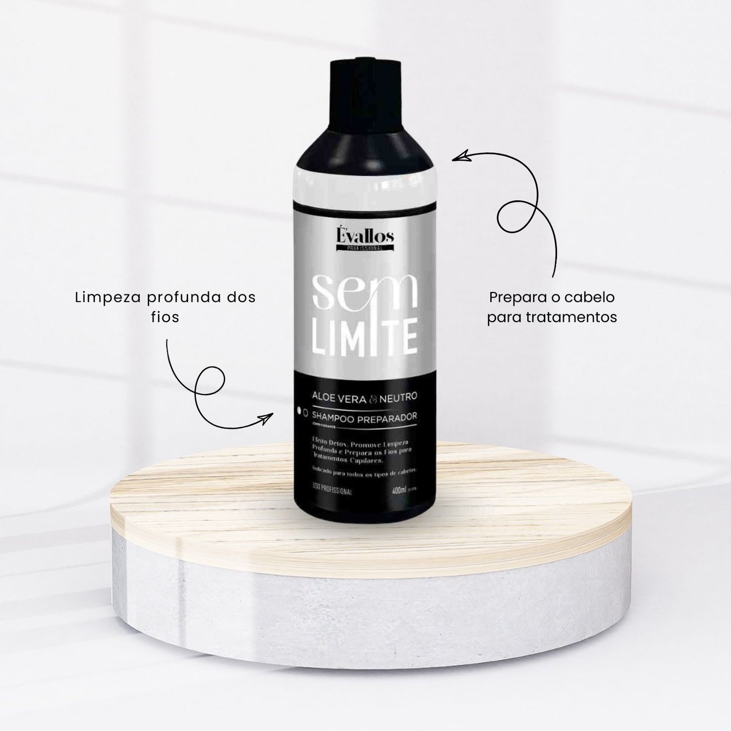 Shampoo Antirresíduo Évallos Detox 400 ml