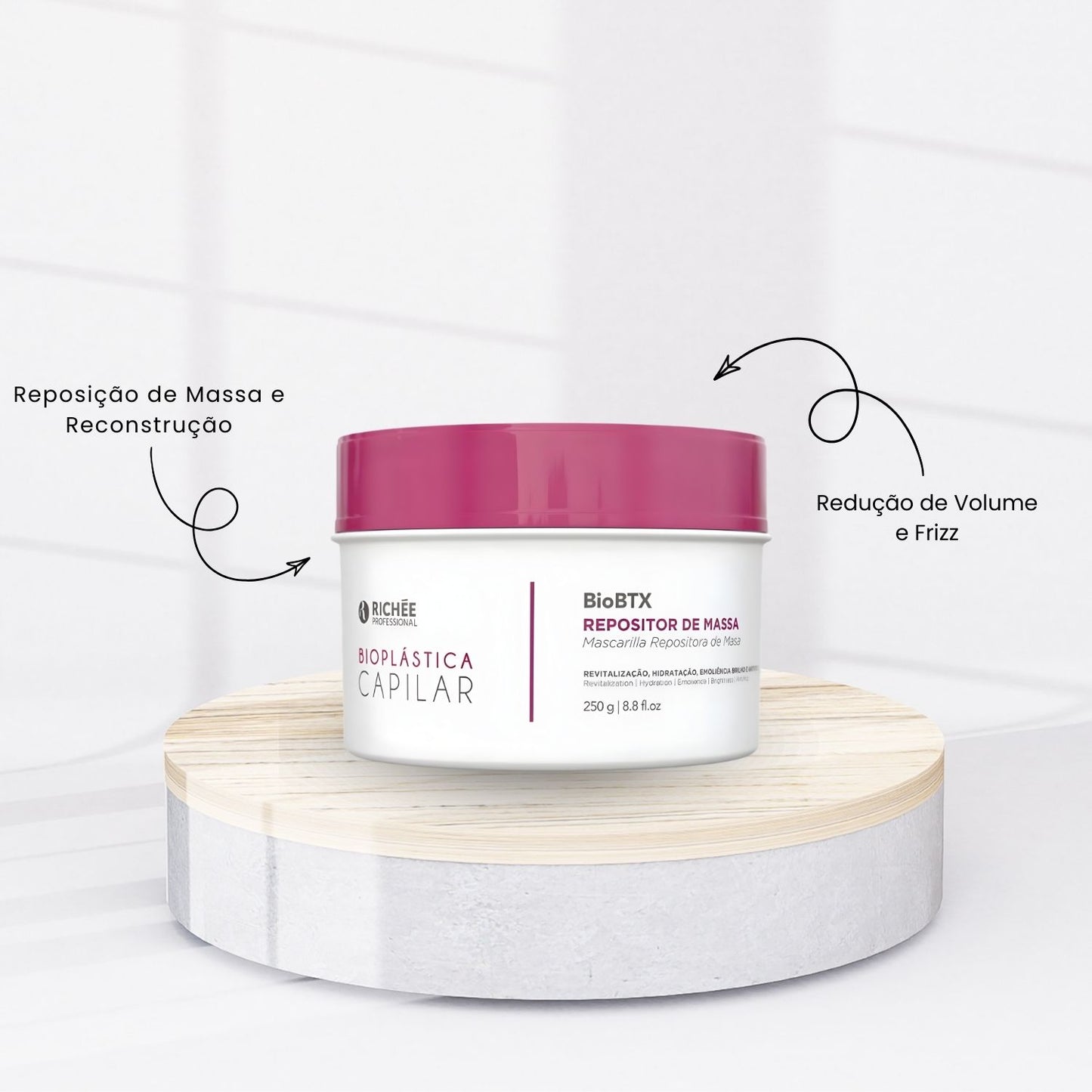 Botox Capilar Capilar Richée Bioplástica BioBTX Máscara Repositora 250 g