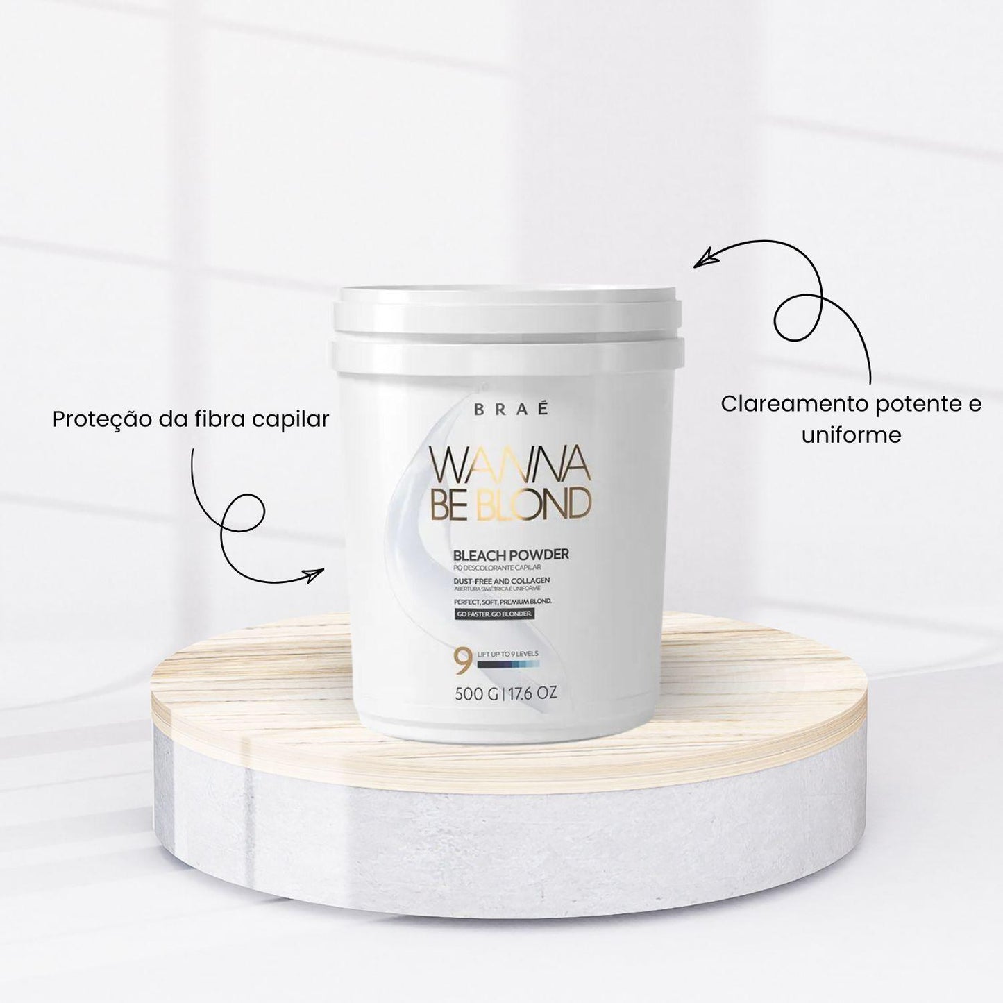 Kit Braé Wanna Be Blond 3 Pó Descolorante Capilar 500 g