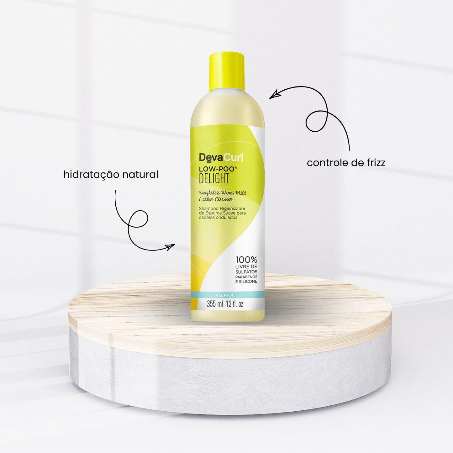 Shampoo DevaCurl Low-Poo Delight de Espuma Suave 355 ml