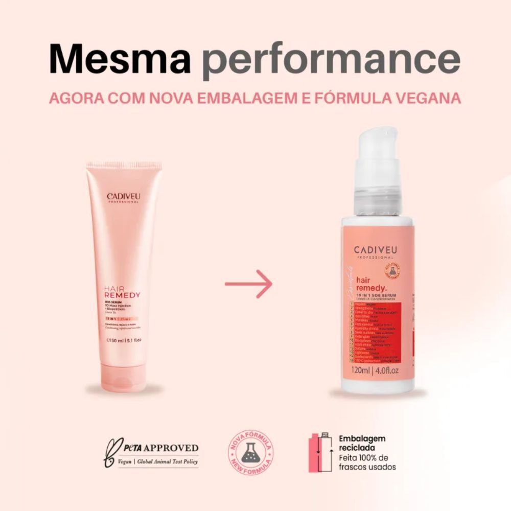 Leave-in Cadiveu Hair Remedy SOS 15 em 1 Sérum 120 ml