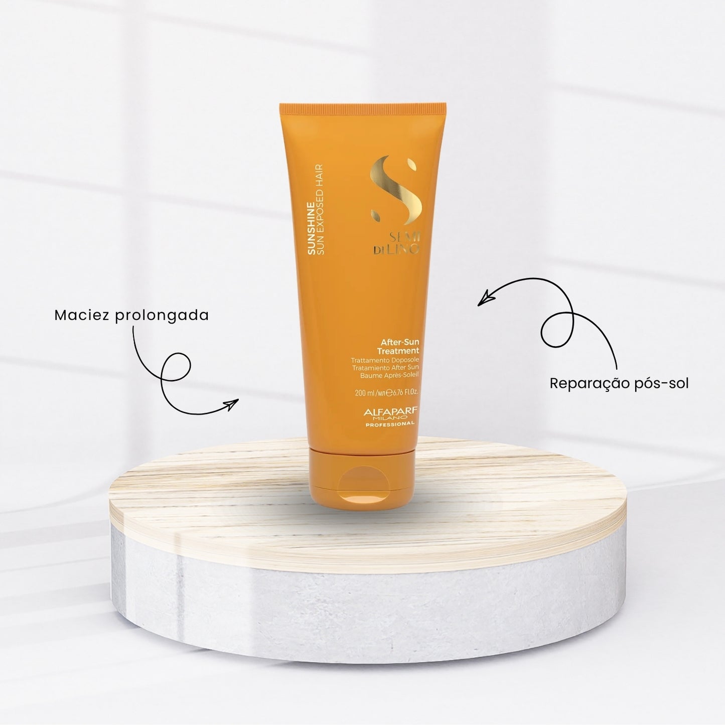 Kit Alfaparf Semi Di Lino Sunshine 3 Máscaras 200 ml