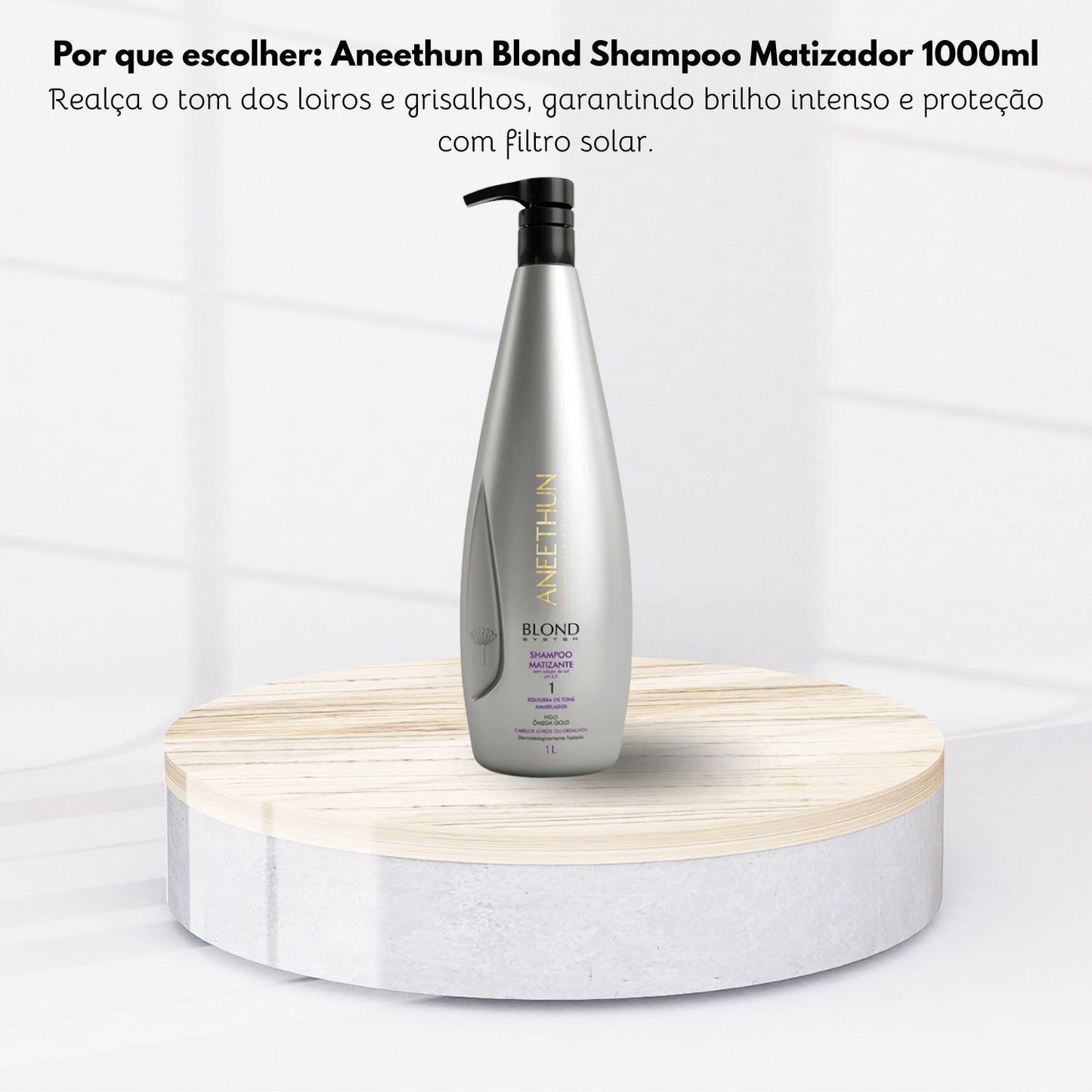 Shampoo Aneethun Blond Matizador 1 Litro