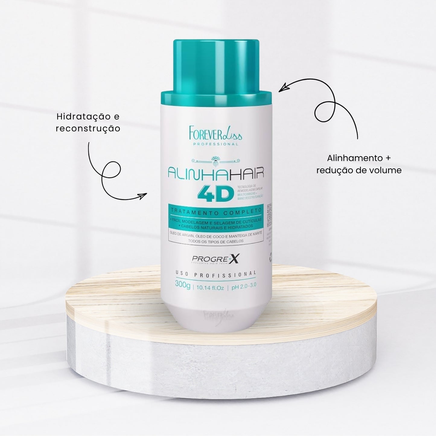 Progressiva Forever Liss AlinhaHair 4D Tratamento Completo 300 g