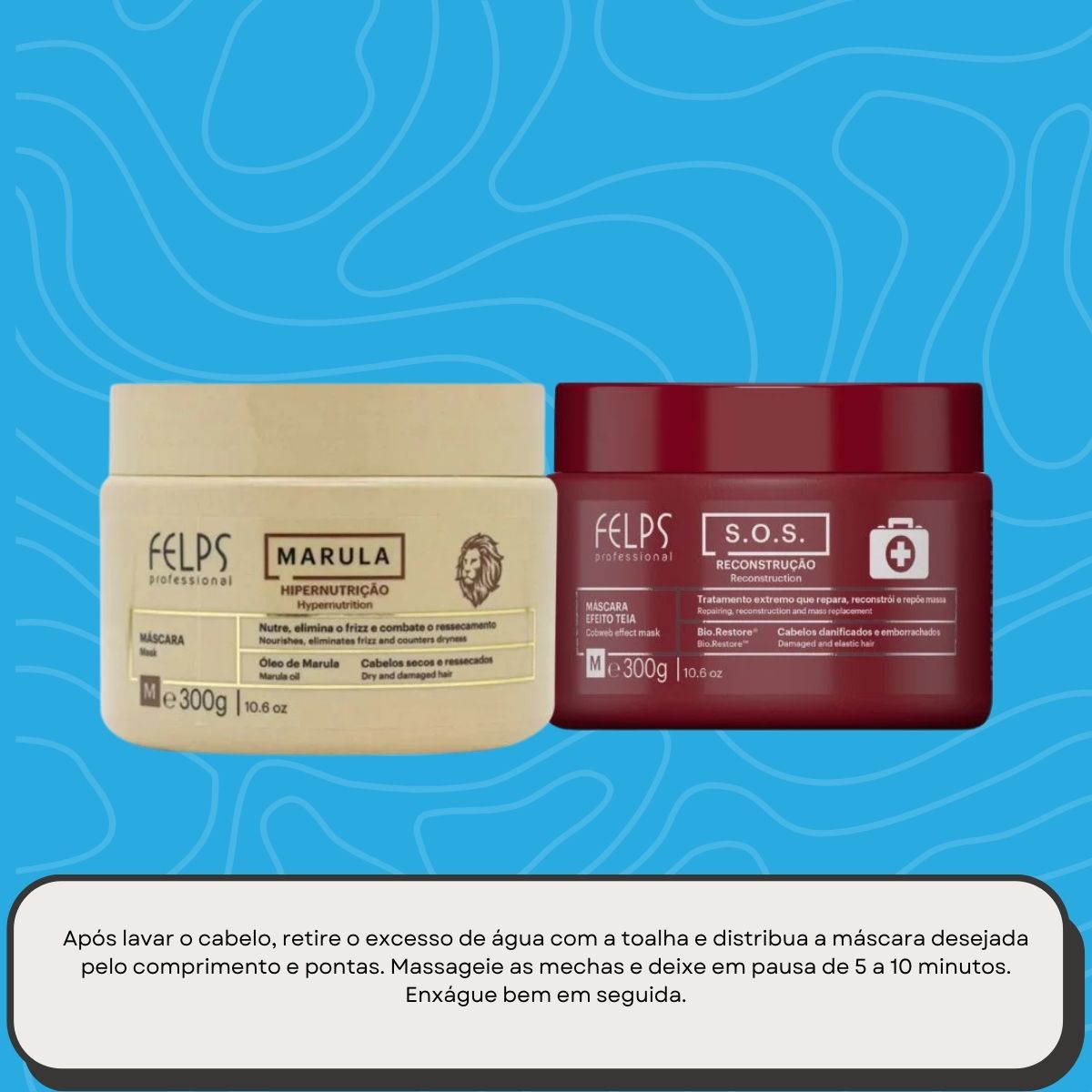 Kit Felps Cronograma Nutriforce (S.O.S + Marula 2 x 300 g)