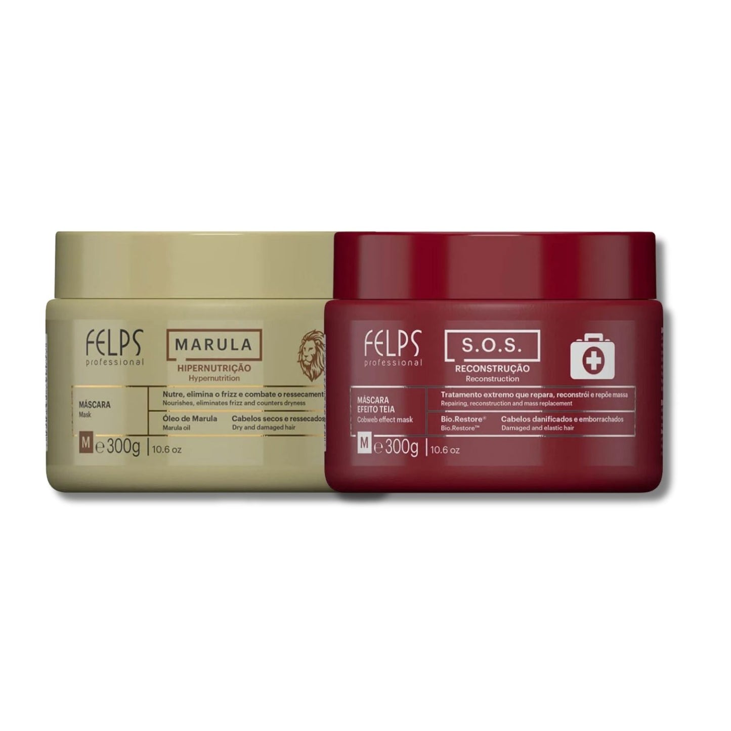 Kit Felps Cronograma Nutriforce (S.O.S + Marula 2 x 300 g)