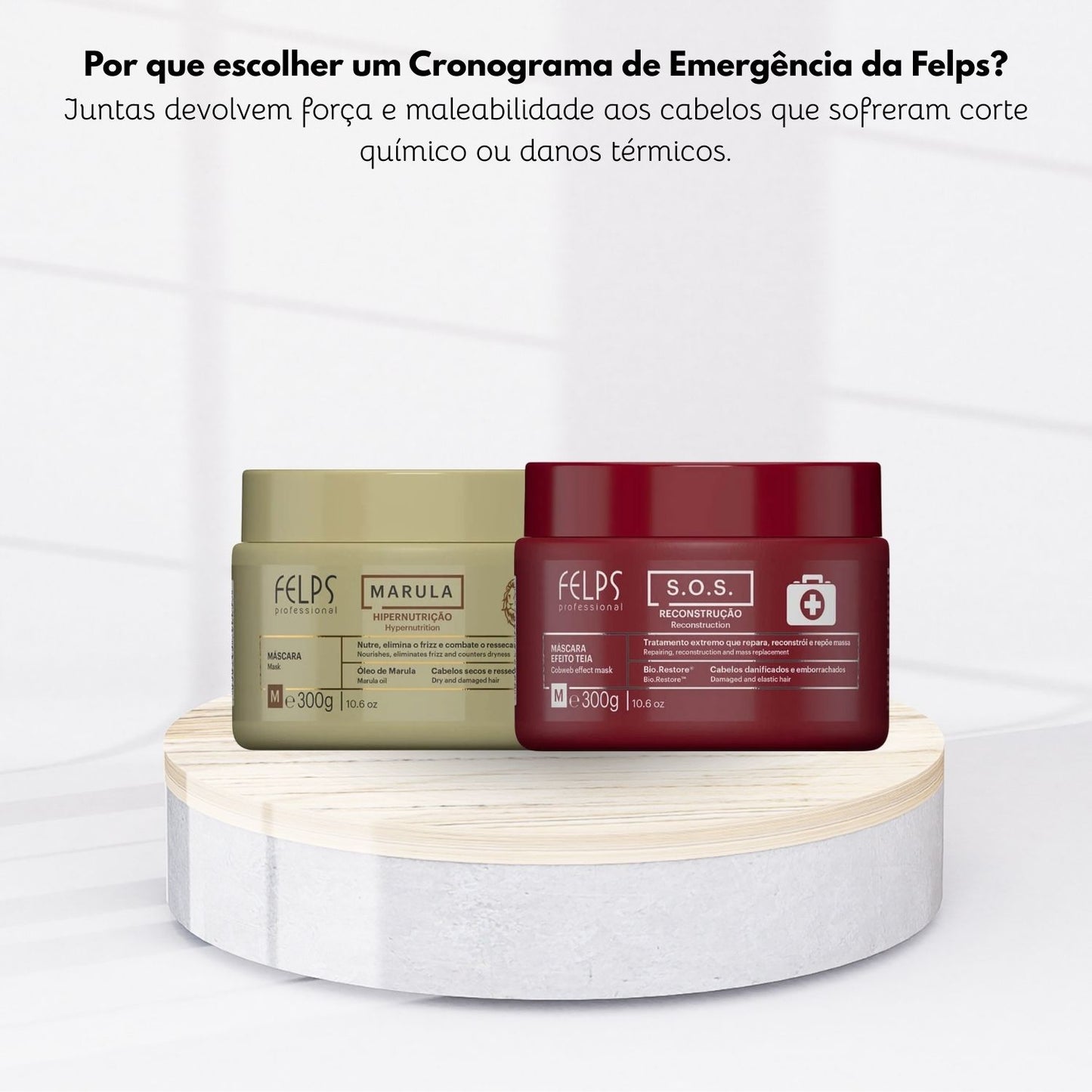 Kit Felps Cronograma Nutriforce (S.O.S + Marula 2 x 300 g)